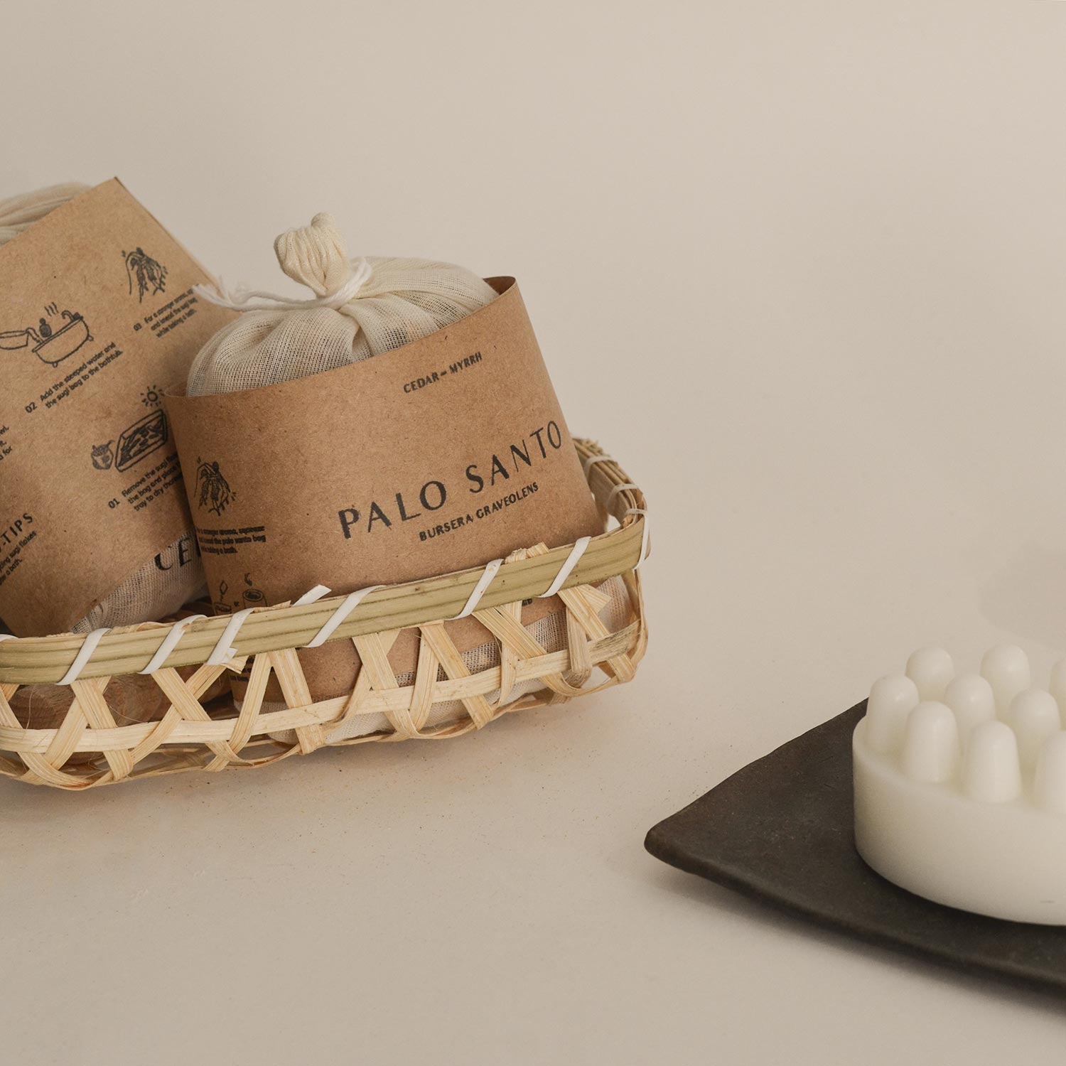 CEDAR AND MYRRH Palo Santo Self - Care Gift Set