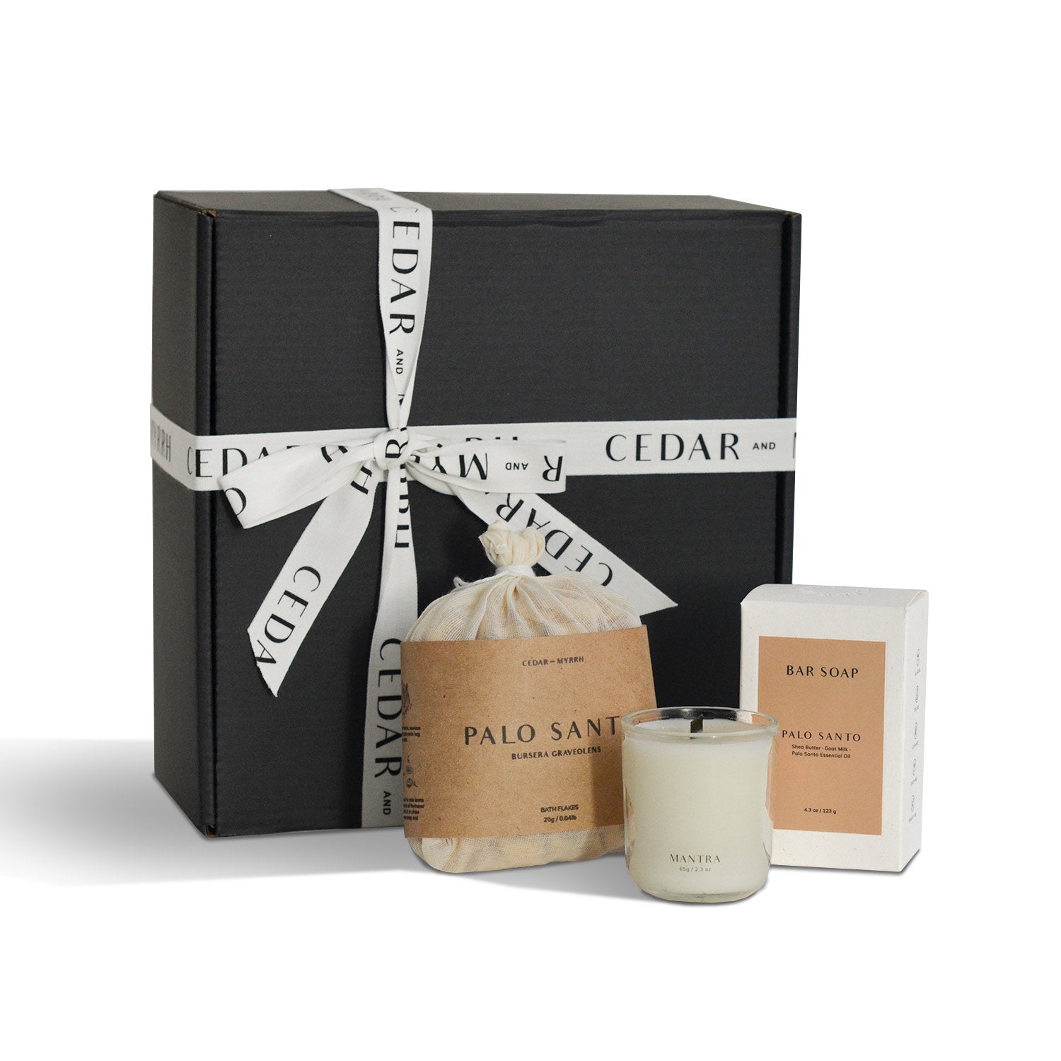 CEDAR AND MYRRH Palo Santo Self - Care Gift Set