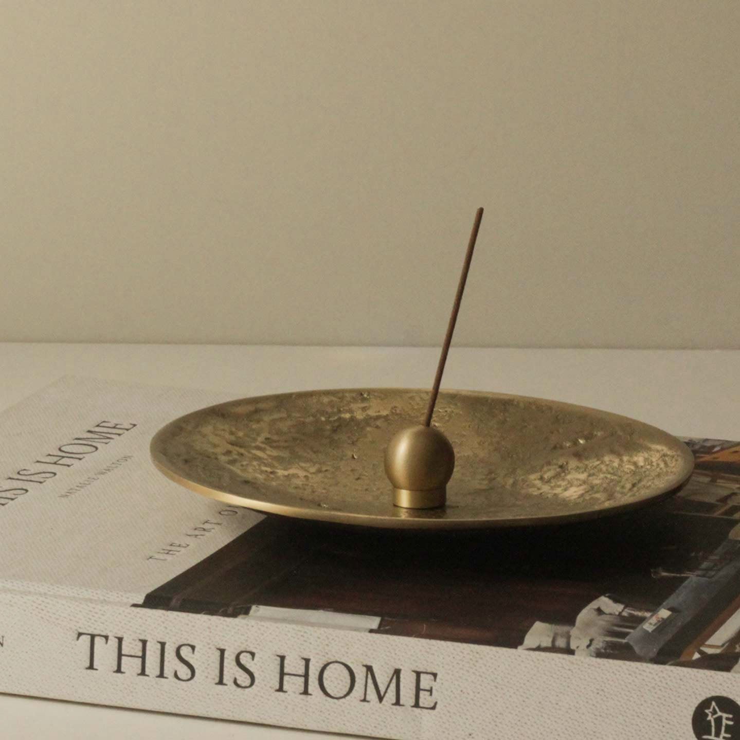 CEDAR AND MYRRH Sphere Brass Incense Holder