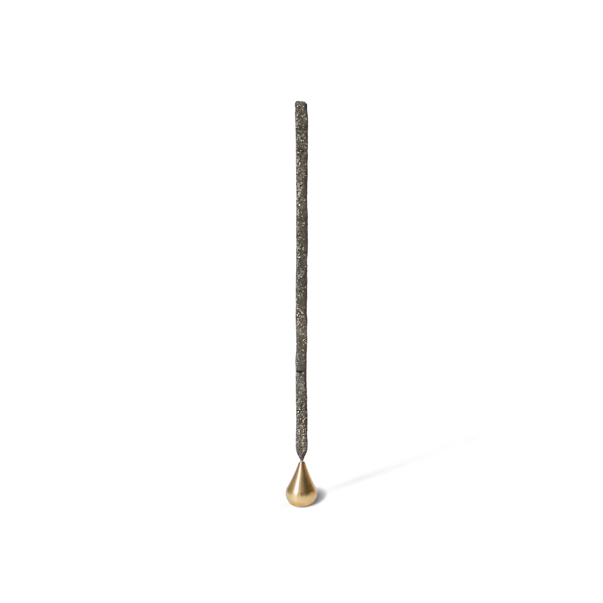 CEDAR AND MYRRH Tall Waterdrop Brass Incense Holder