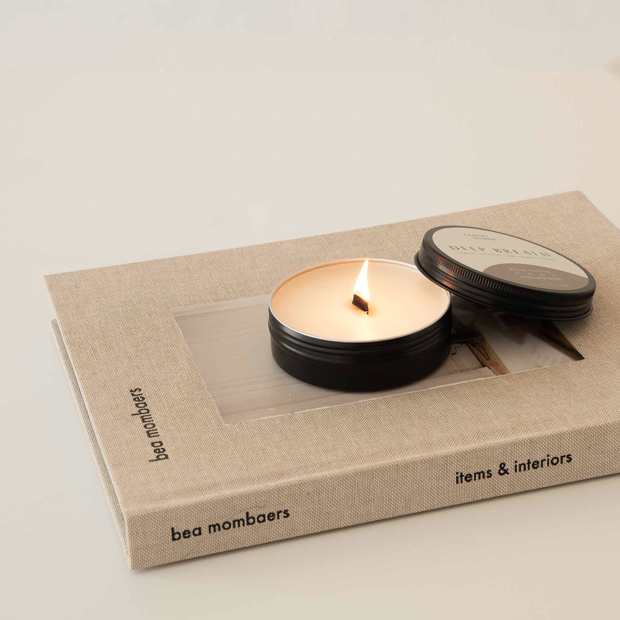 CEDAR AND MYRRH Travel Size Deep Breath Wellness Candle