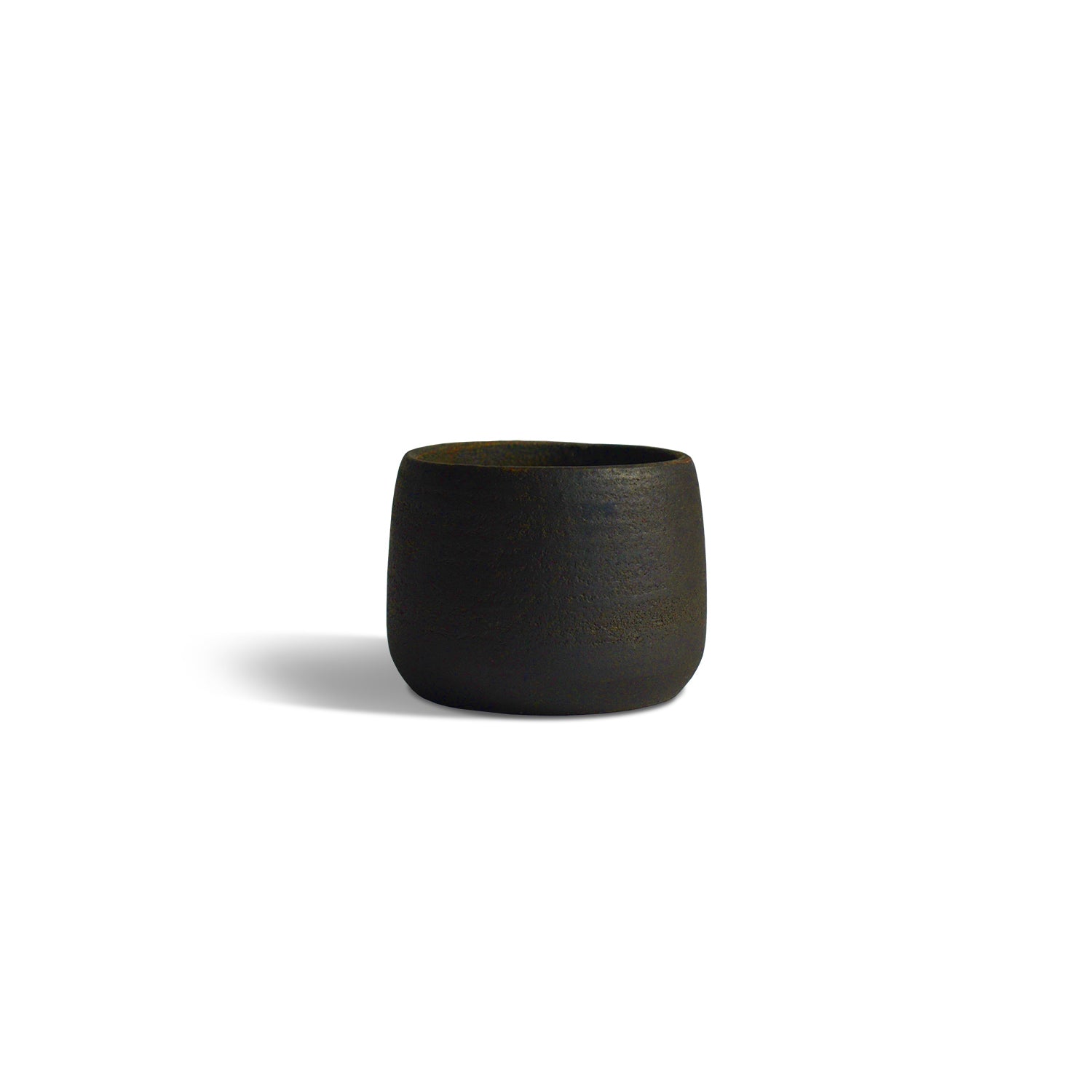 CEDAR AND MYRRH Versatile Black Clay Ceramic Cup