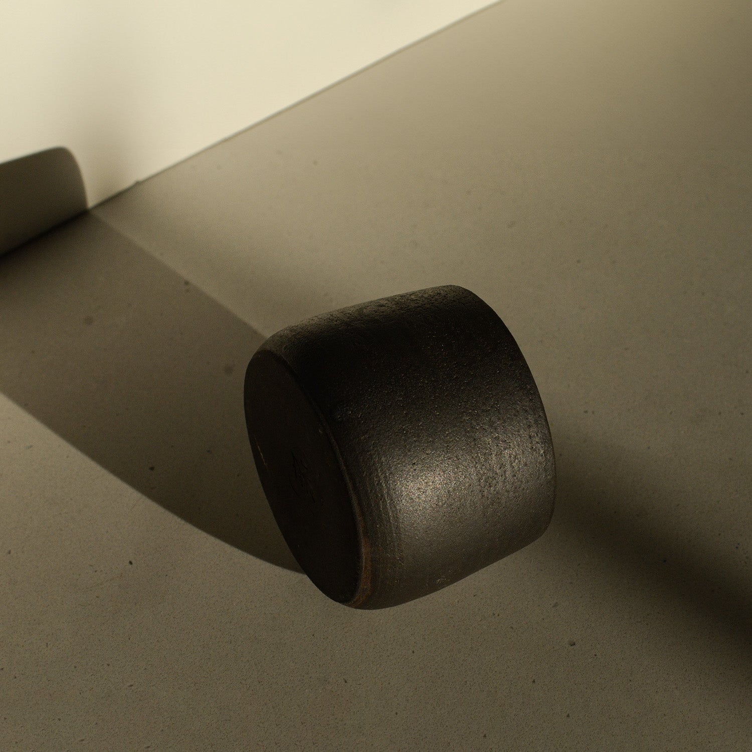 CEDAR AND MYRRH Versatile Black Clay Ceramic Cup