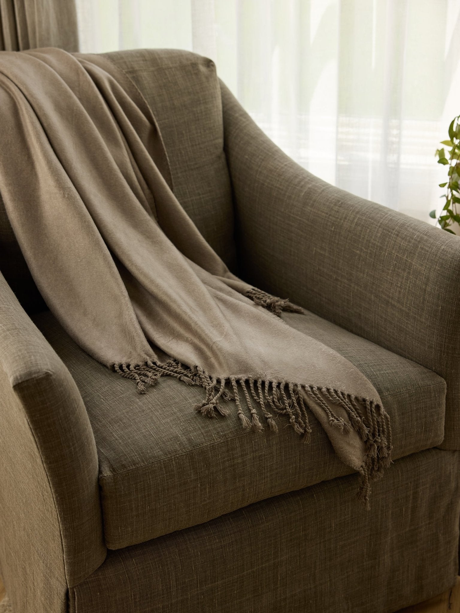 Cozy Earth Bamboo Tassel Throw