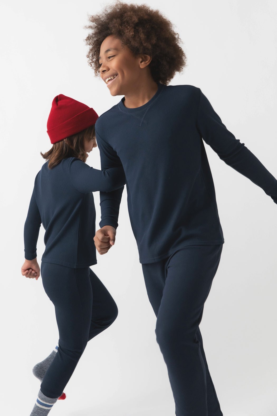 Cozy Earth Children's Bamboo Waffle Knit Base Layer Long Sleeve