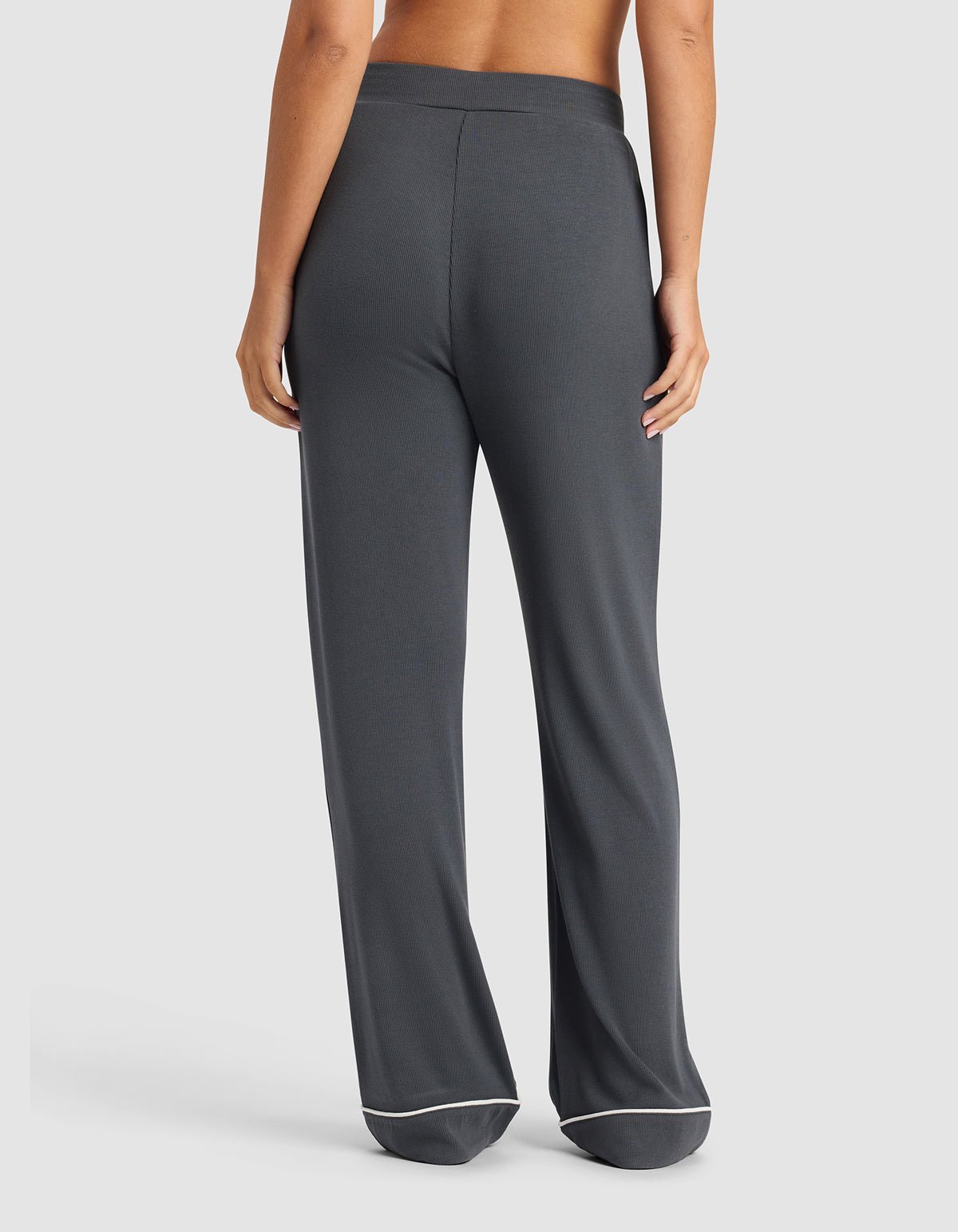 Cozy Earth Women's Bamboo Rib - Knit Classic Long Sleeve Pajama Set