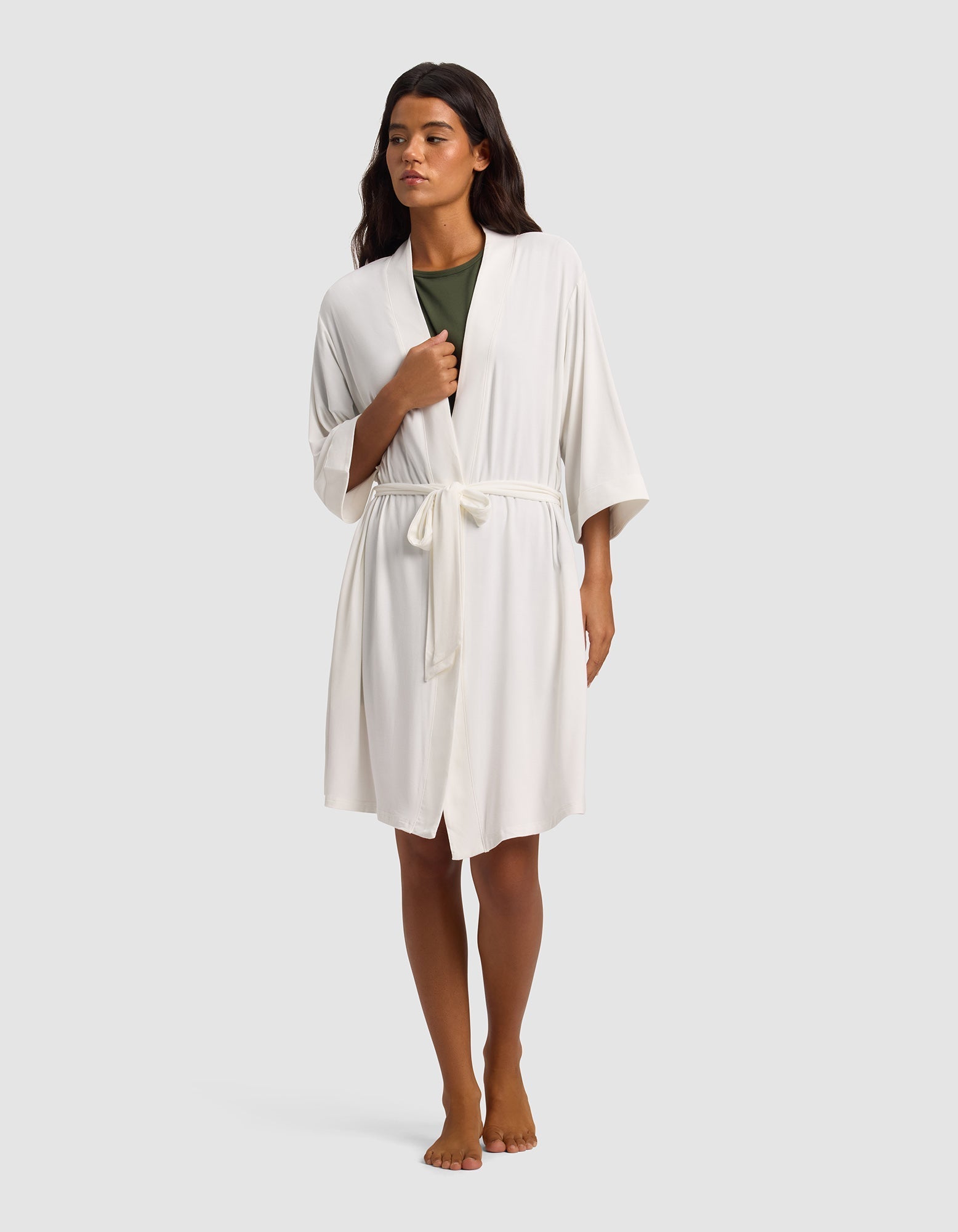 Cozy Earth Women's Bamboo Stretch - Knit Kimono Robe