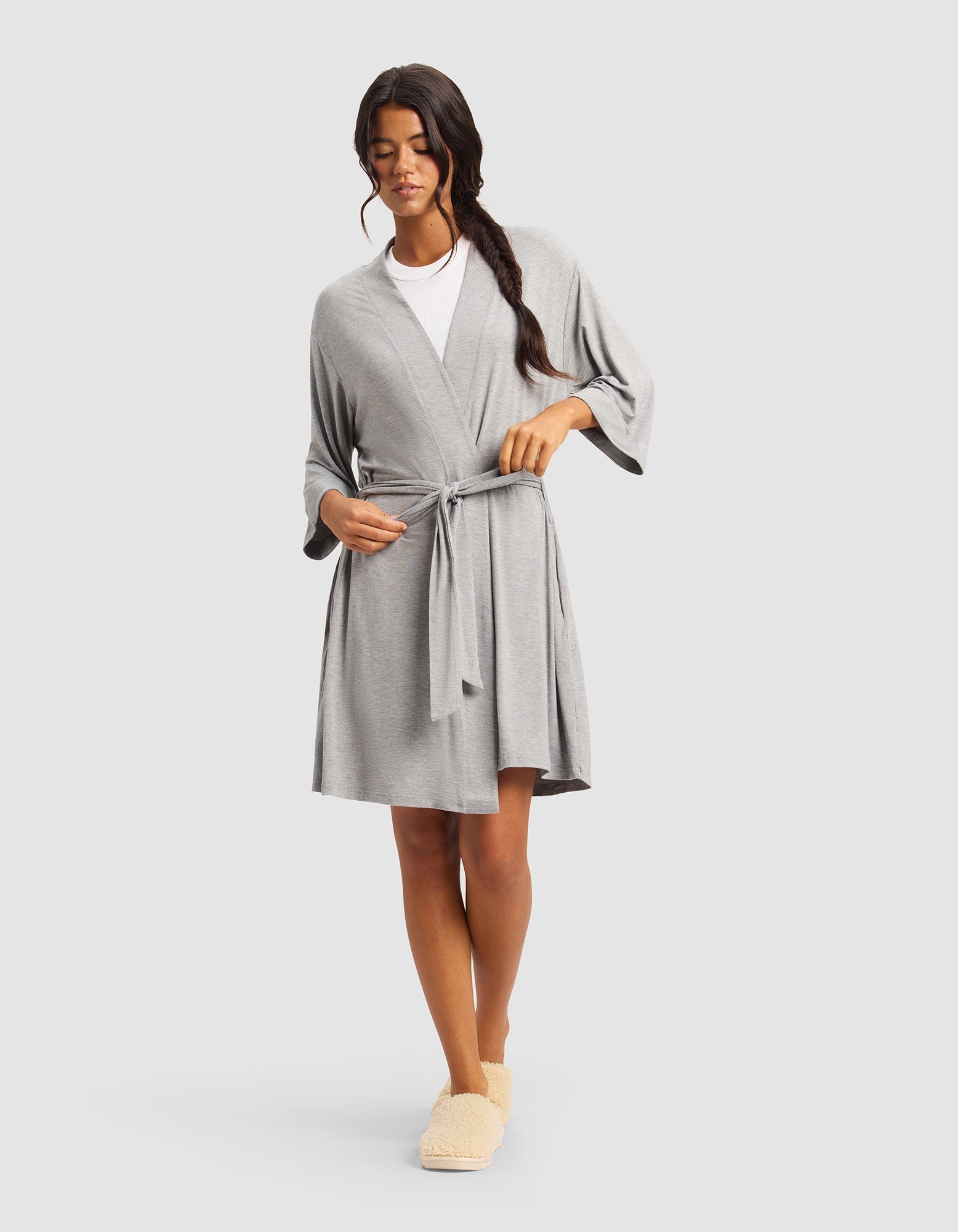 Cozy Earth Women's Bamboo Stretch - Knit Kimono Robe