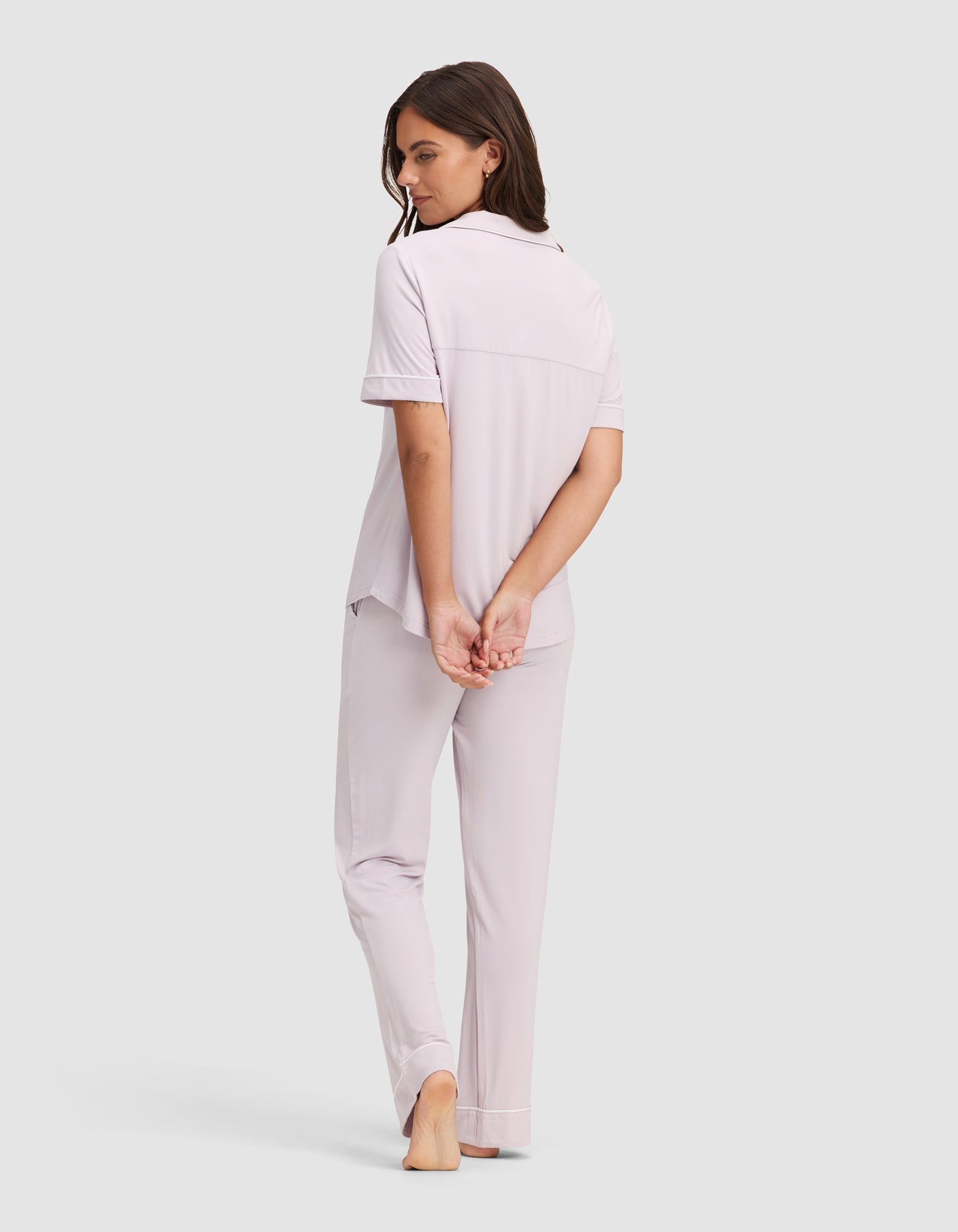 Cozy Earth Women's Bamboo Stretch - Knit Short Sleeve & Pant Pajama Set