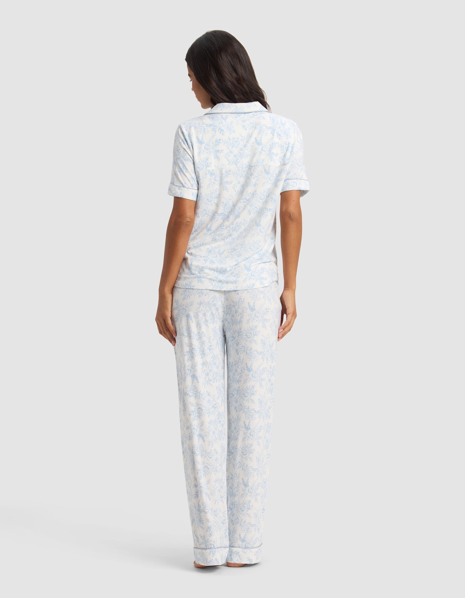 Cozy Earth Women's Bamboo Stretch - Knit Short Sleeve & Pant Pajama Set
