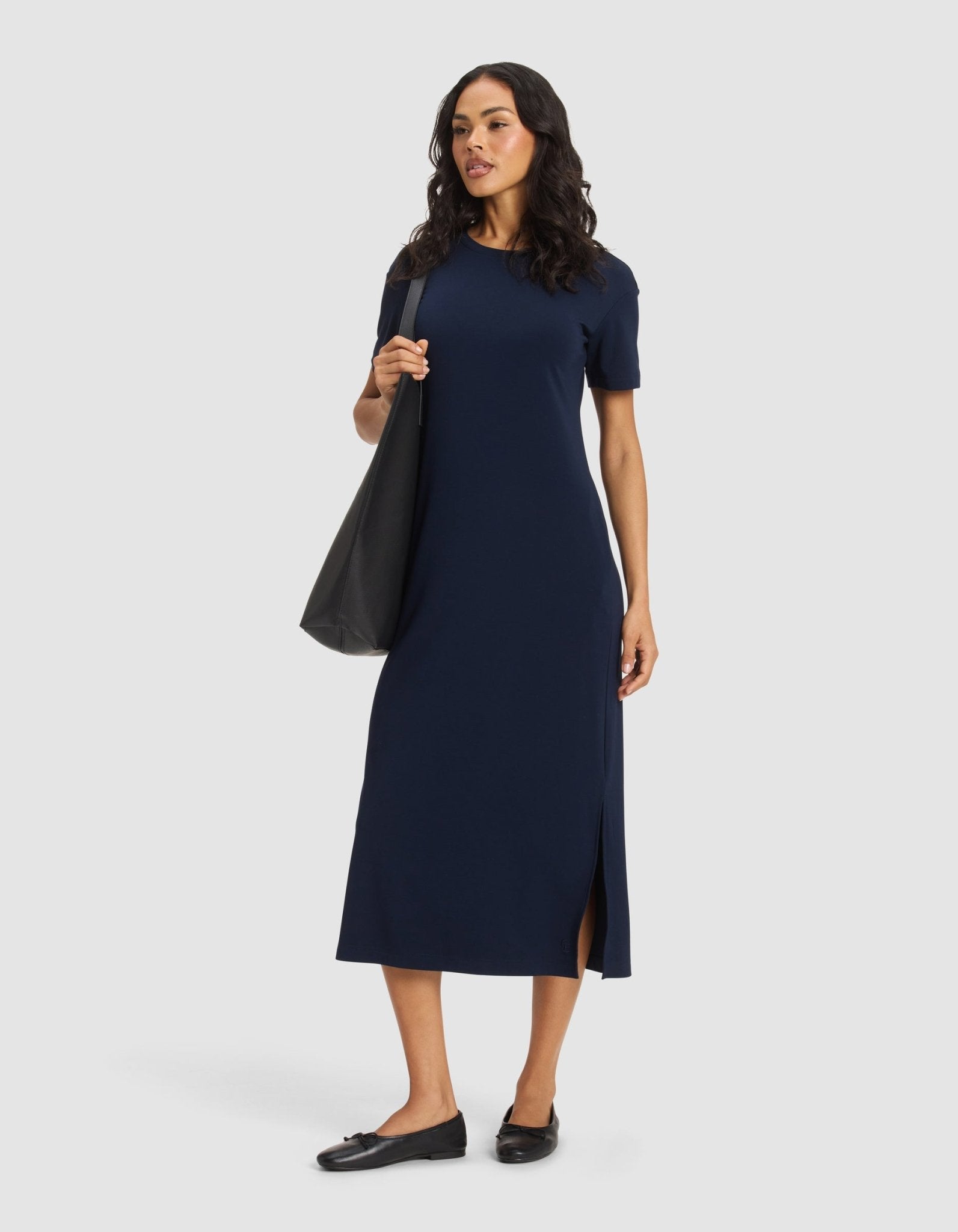 Cozy Earth Women's Brushed Bamboo Midi Dress