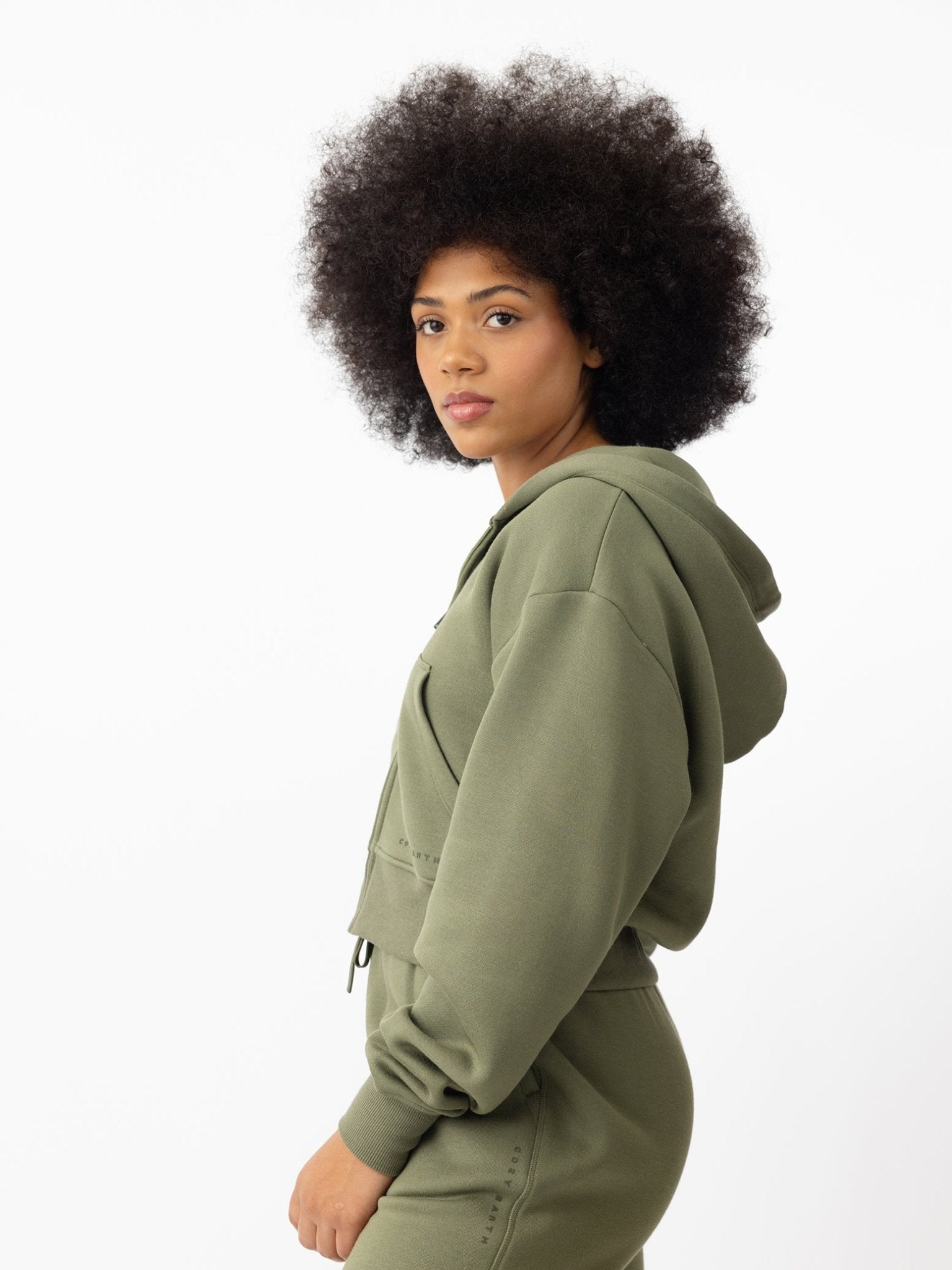 Cozy Earth Women's CityScape Cropped Full Zip