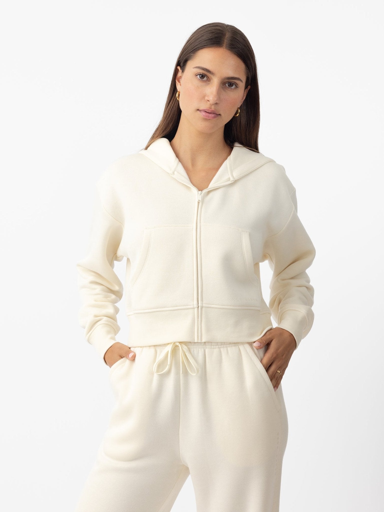 Cozy Earth Women's CityScape Cropped Full Zip