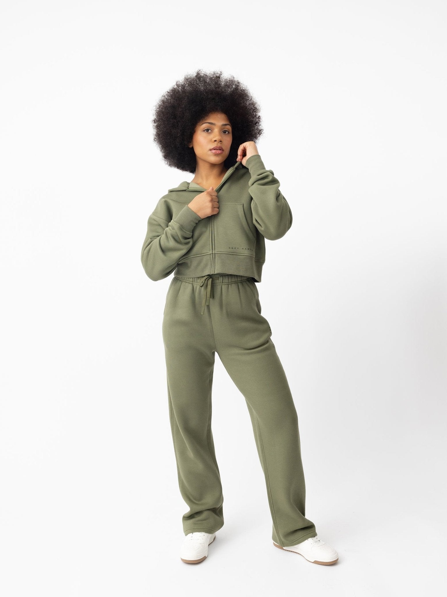 Cozy Earth Women's CityScape Cropped Full Zip