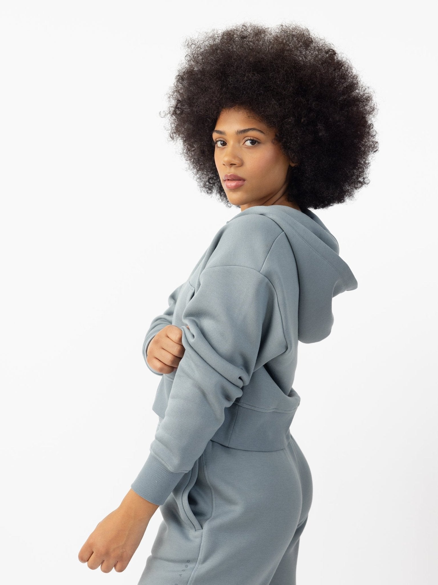 Cozy Earth Women's CityScape Cropped Full Zip