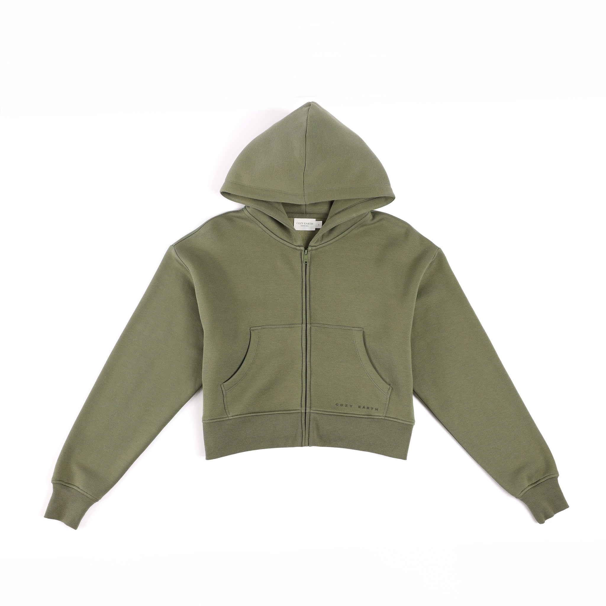 Cozy Earth Women's CityScape Cropped Full Zip