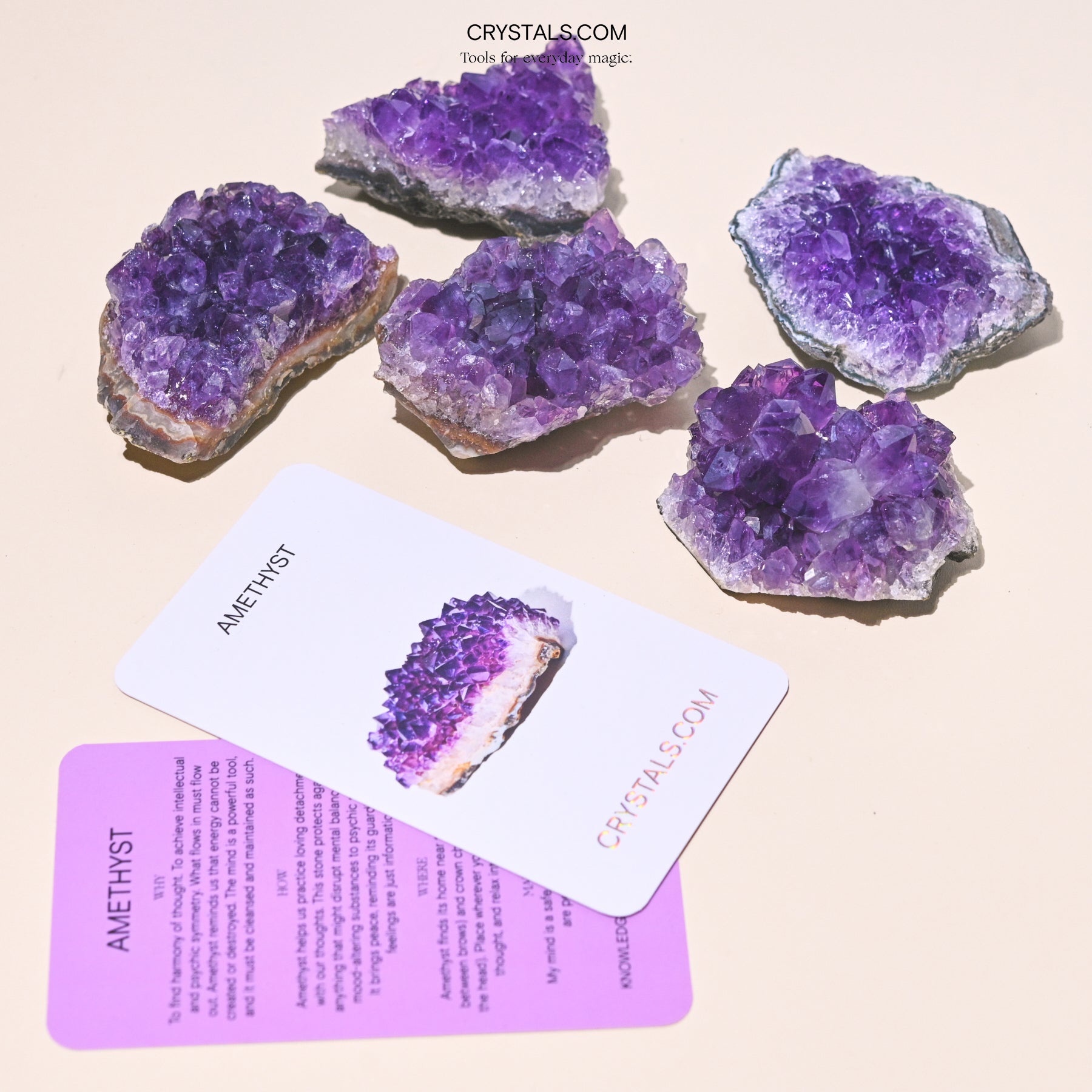 CRYSTALS.COM Brazilian Amethyst Cluster