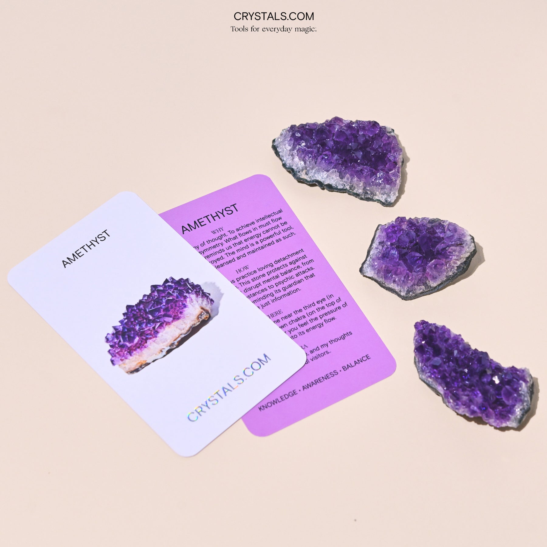 CRYSTALS.COM Brazilian Amethyst Cluster