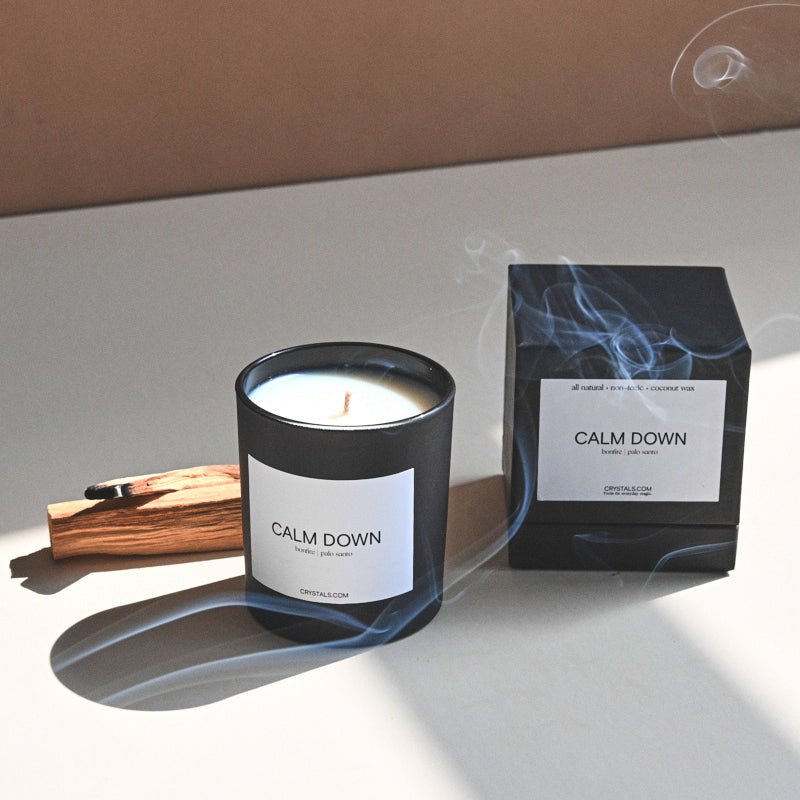 CRYSTALS.COM CALM DOWN Candle
