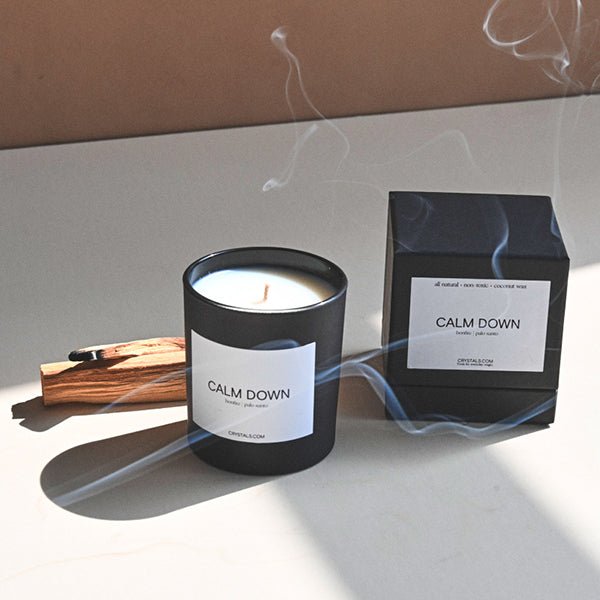 CRYSTALS.COM CALM DOWN Duo — Candle & Room Mist