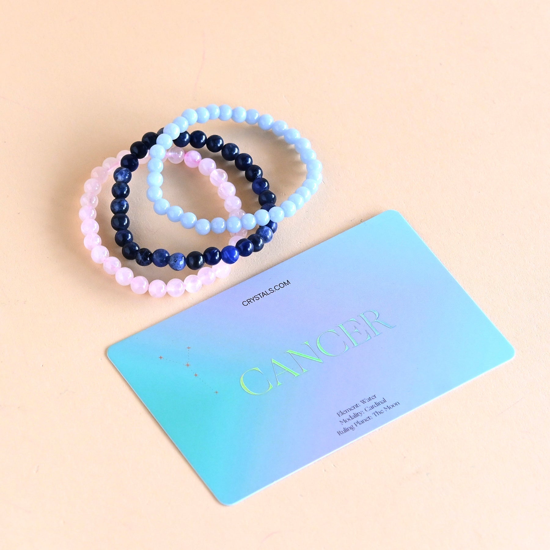 CRYSTALS.COM Cancer Bracelet Trio