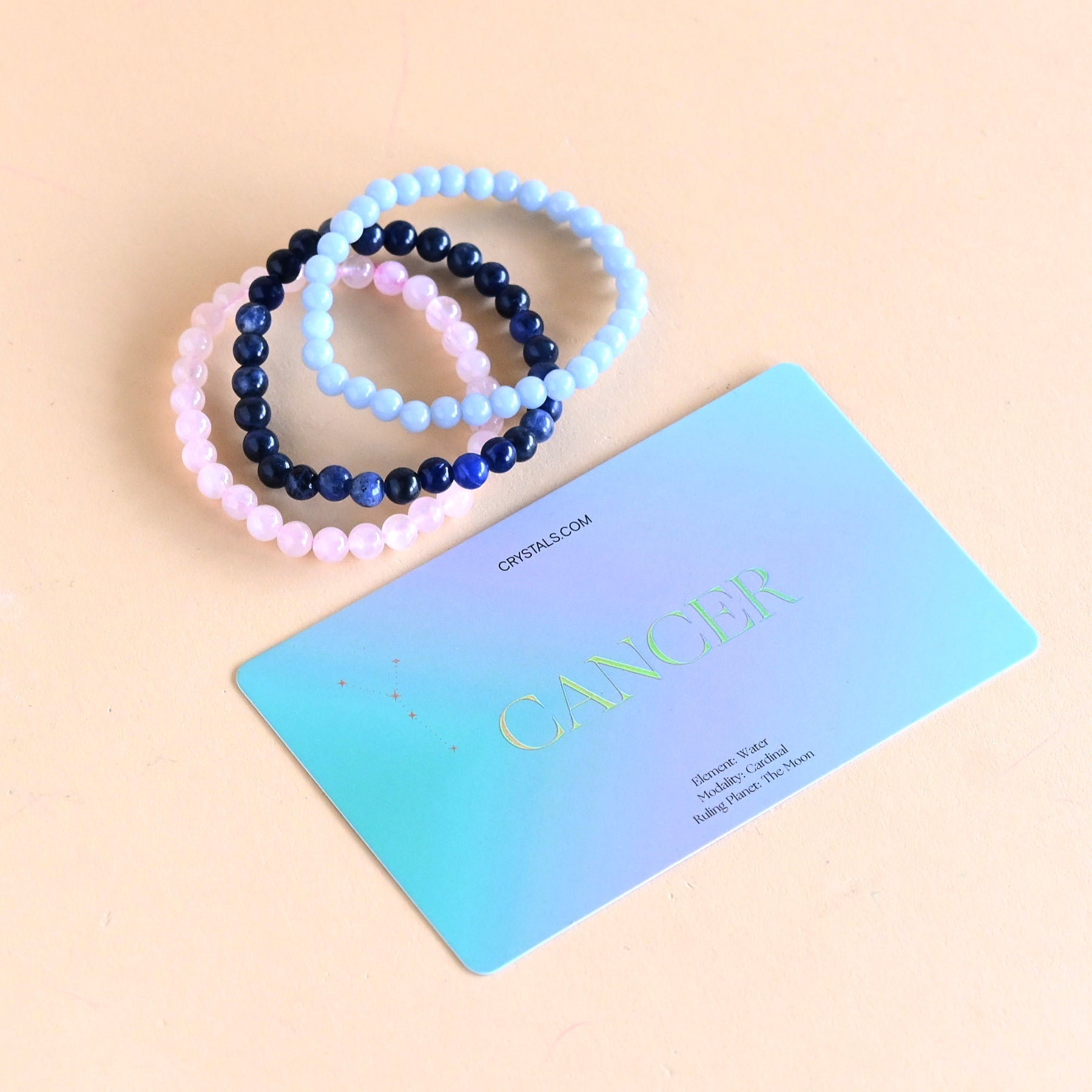 CRYSTALS.COM Cancer Bracelet Trio