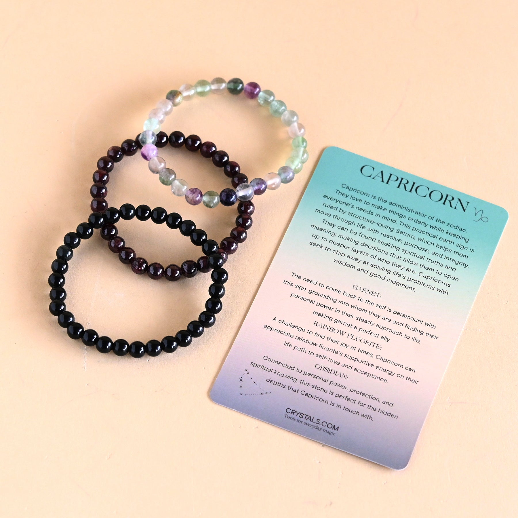 CRYSTALS.COM Capricorn Bracelet Trio