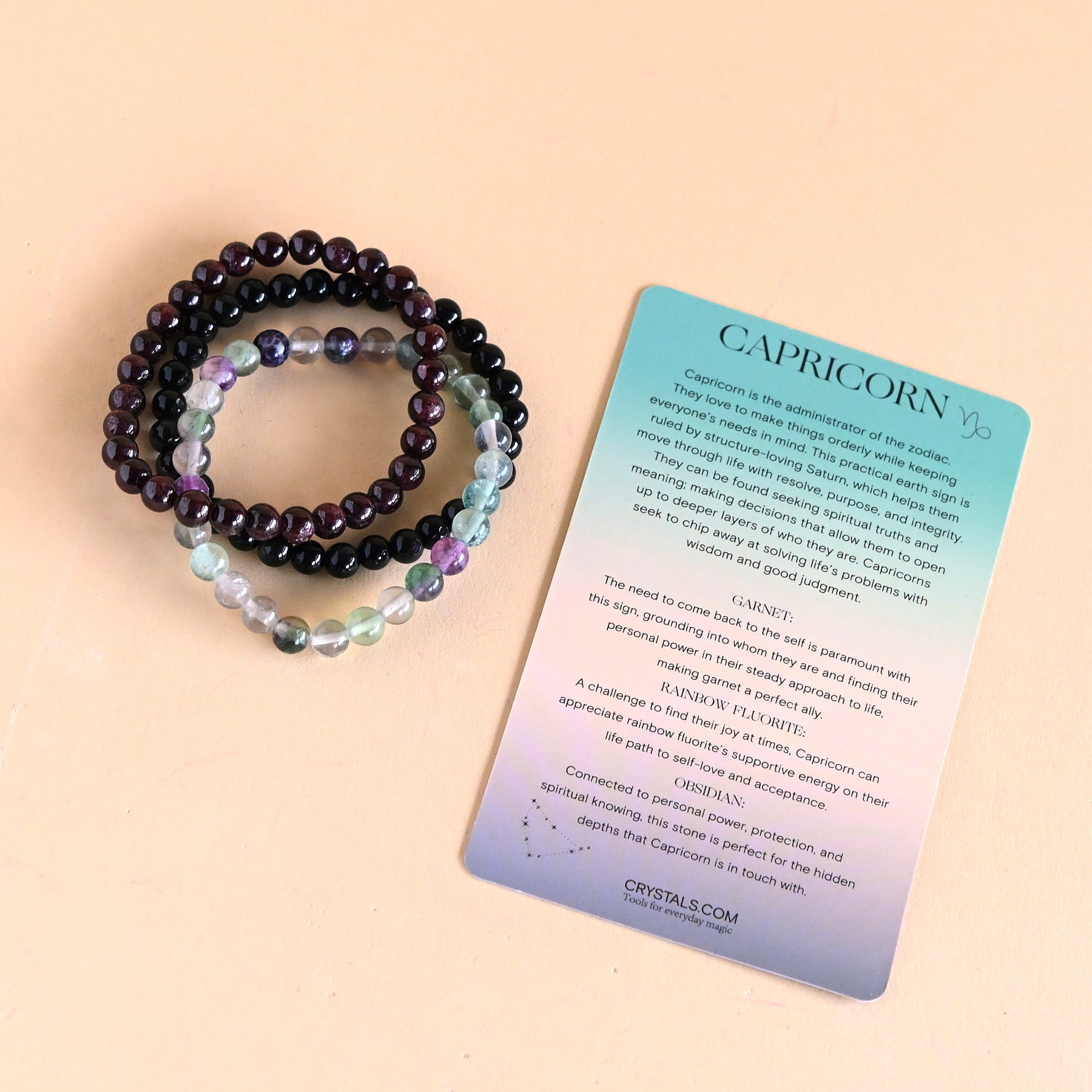 CRYSTALS.COM Capricorn Bracelet Trio