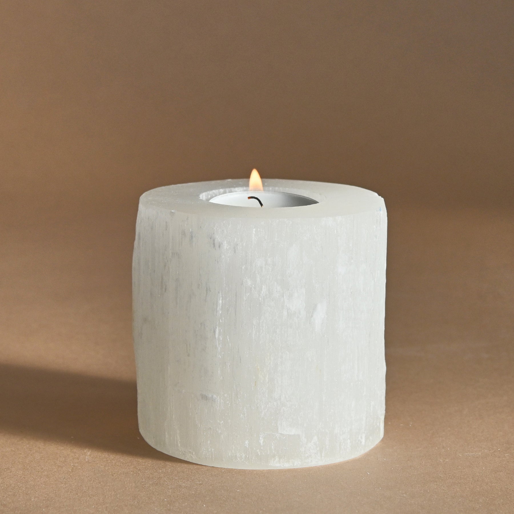 CRYSTALS.COM Illuminate - Selenite Candle Holder