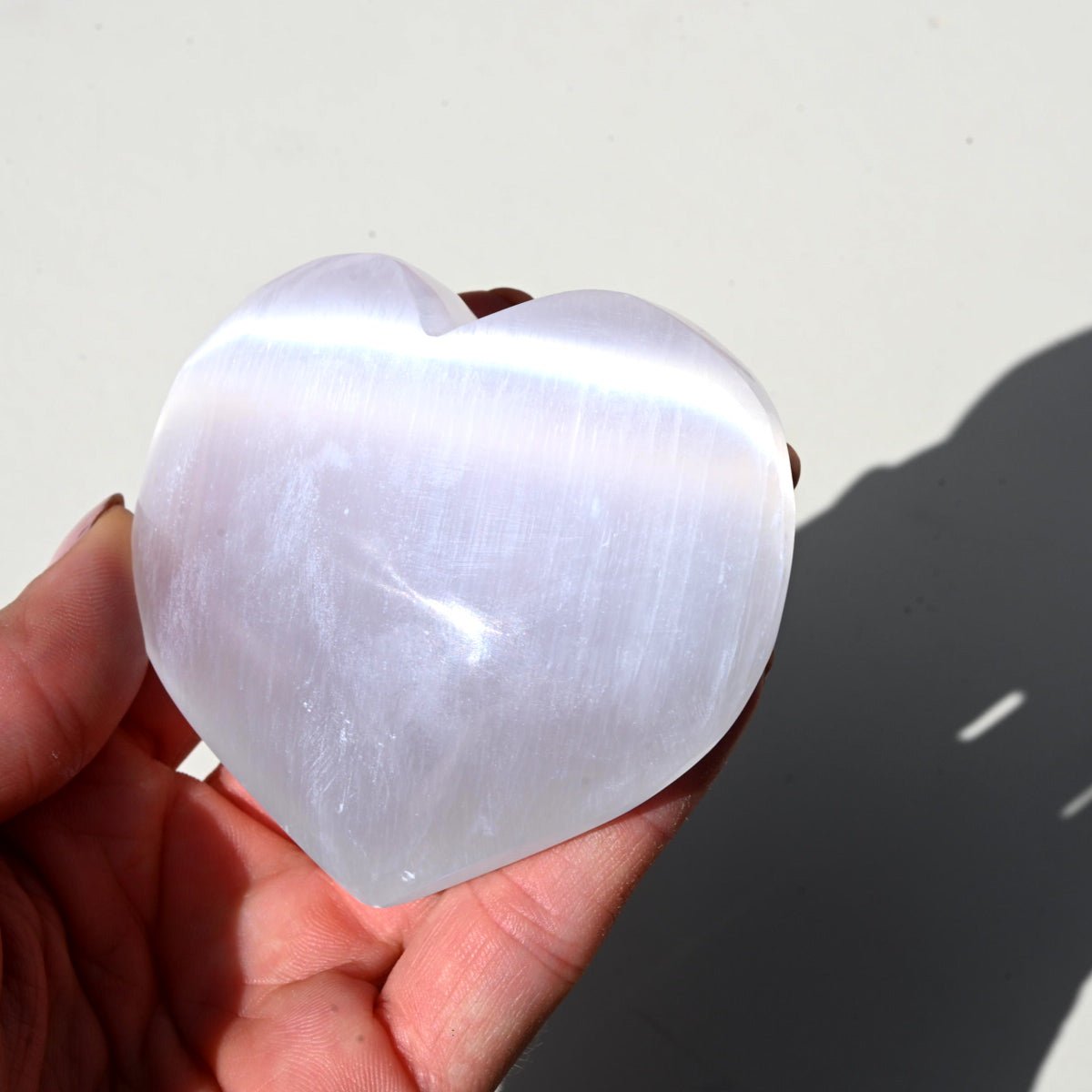 CRYSTALS.COM Selenite Heart
