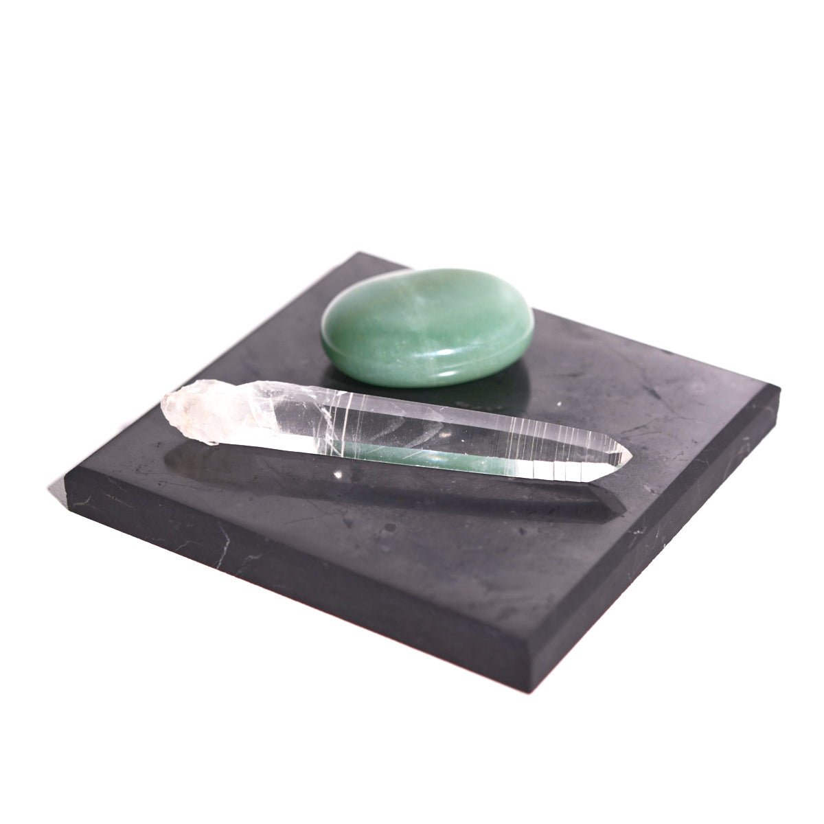 CRYSTALS.COM Shungite Square Plate 4 Inch