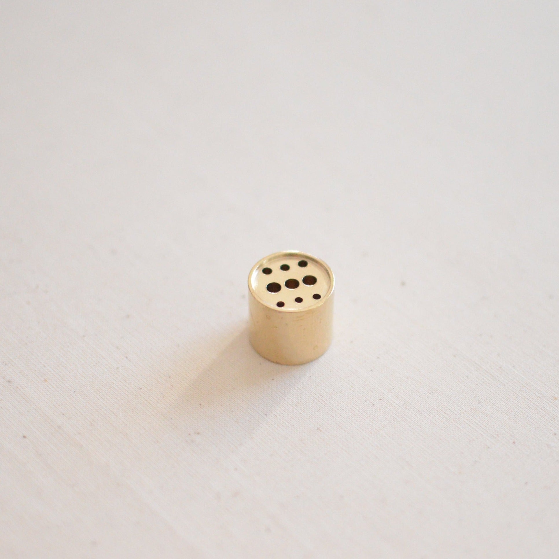 CEDAR AND MYRRH Cylinder Brass Incense Holder