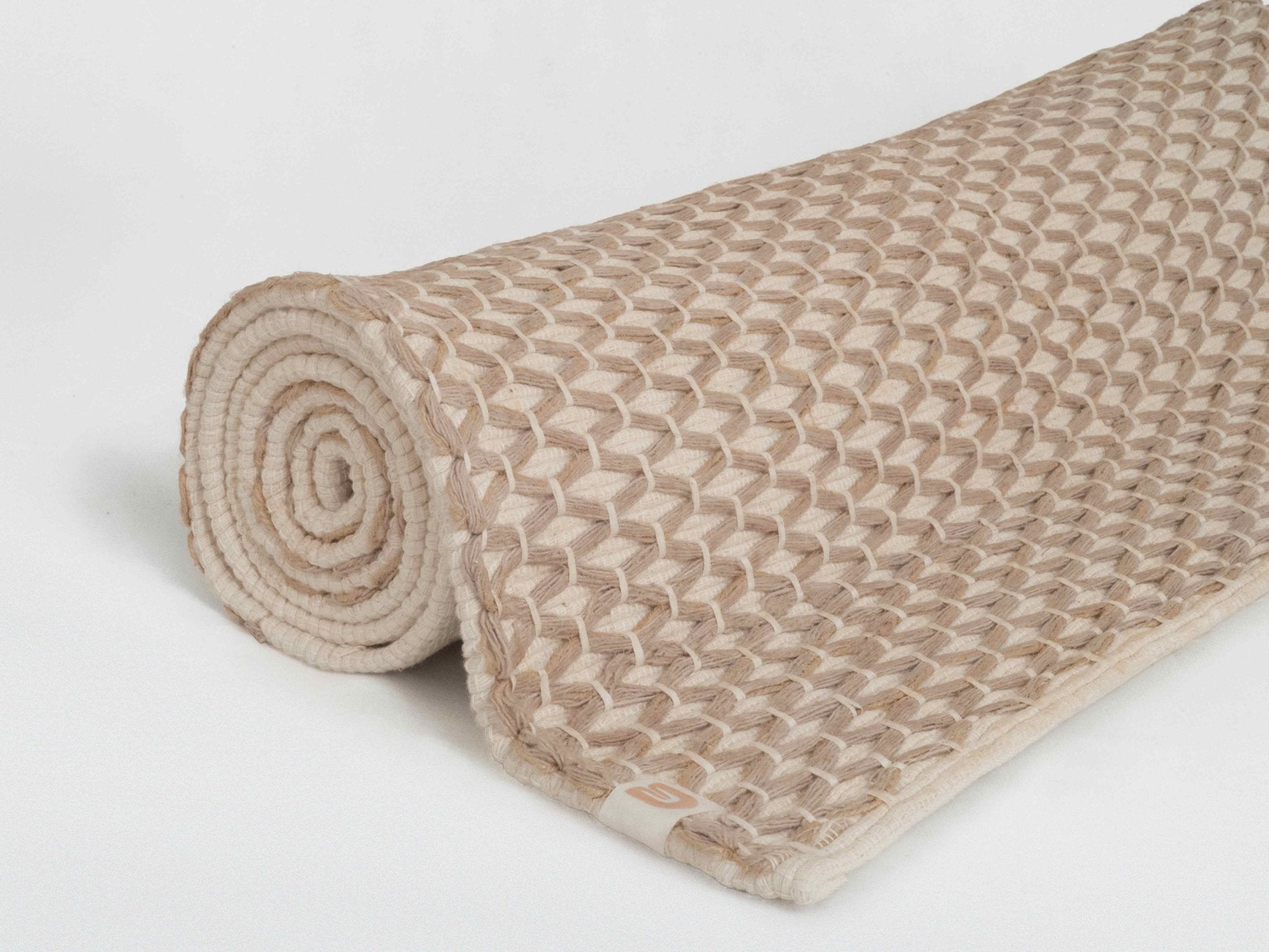 okoliving Diamond Yoga Mat - Clay & Cream 7mm