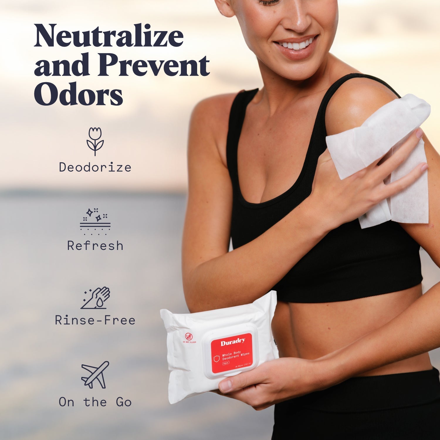 Duradry Whole Body Deodorant Wipes