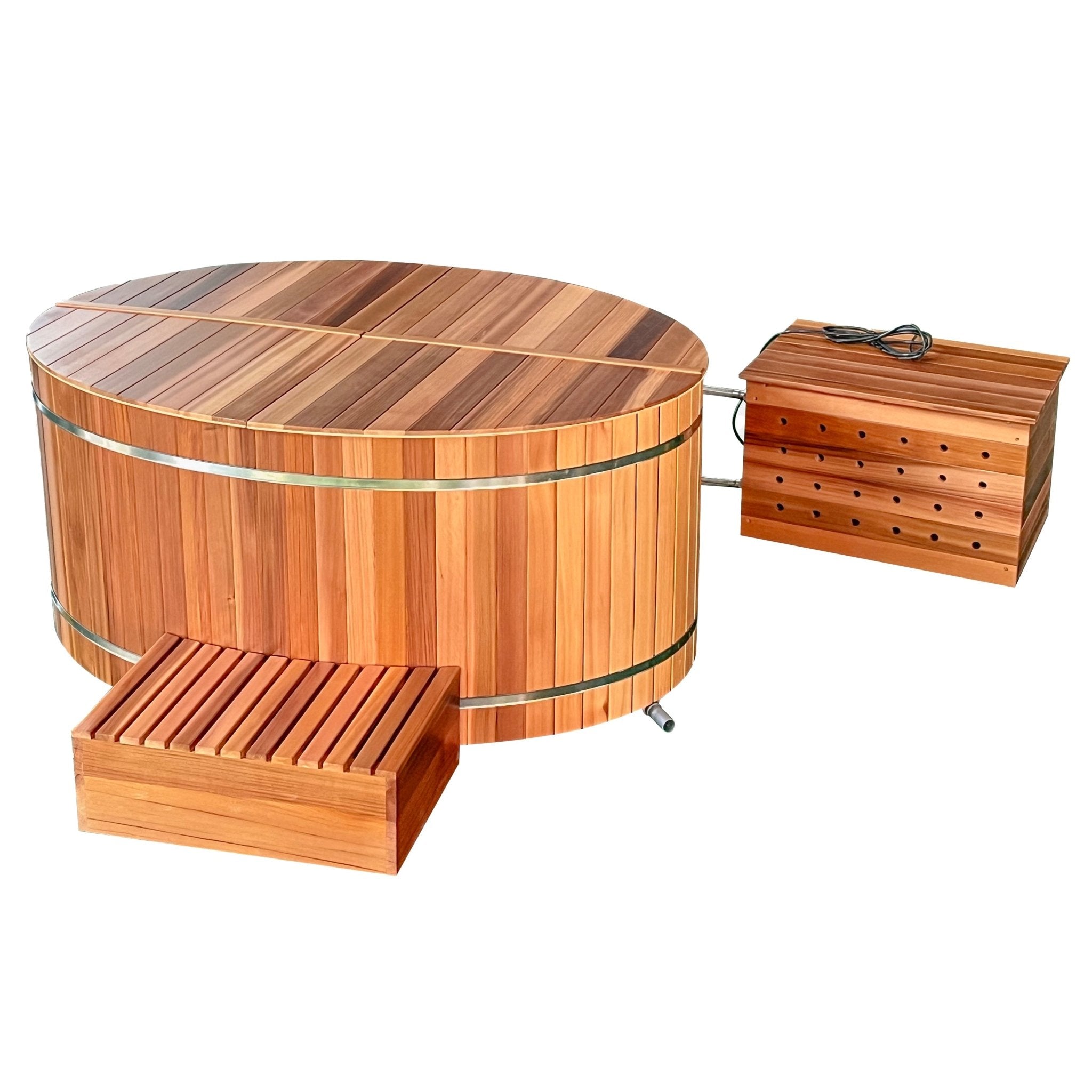 Durasage Health Durasage Cold Plunge Ice Bathtub, Stainless Steel Liner, Ozone Sanitation, Filtration System, 32 - 104 Degrees, 1300W Chiller and Heater