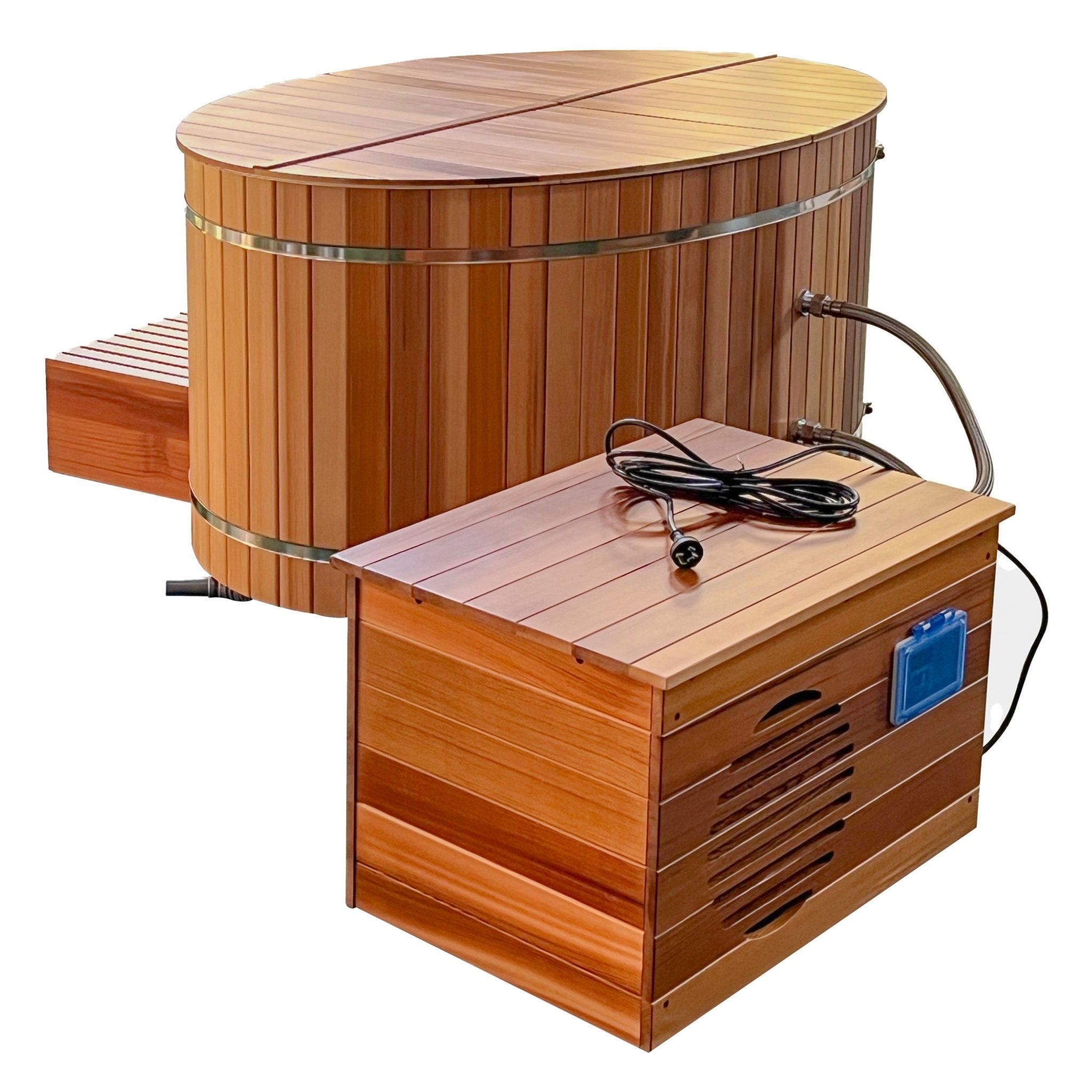 Durasage Health Durasage Cold Plunge Ice Bathtub, Stainless Steel Liner, Ozone Sanitation, Filtration System, 32 - 104 Degrees, 1300W Chiller and Heater