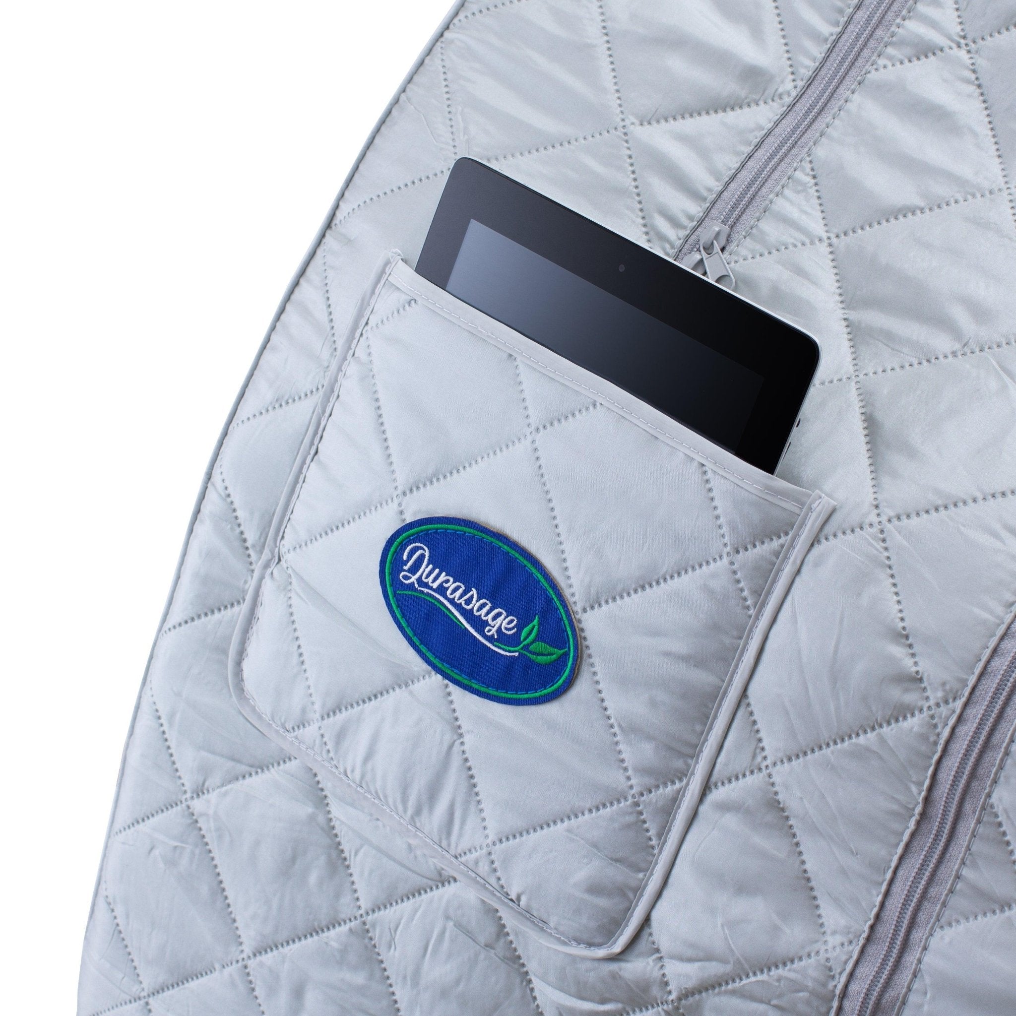 Durasage Health Durasage Lightweight Portable Personal Steam Sauna Spa for Relaxation at Home, 60 Minute Timer, 800 Watt Steam Generator, Chair Included - Silver