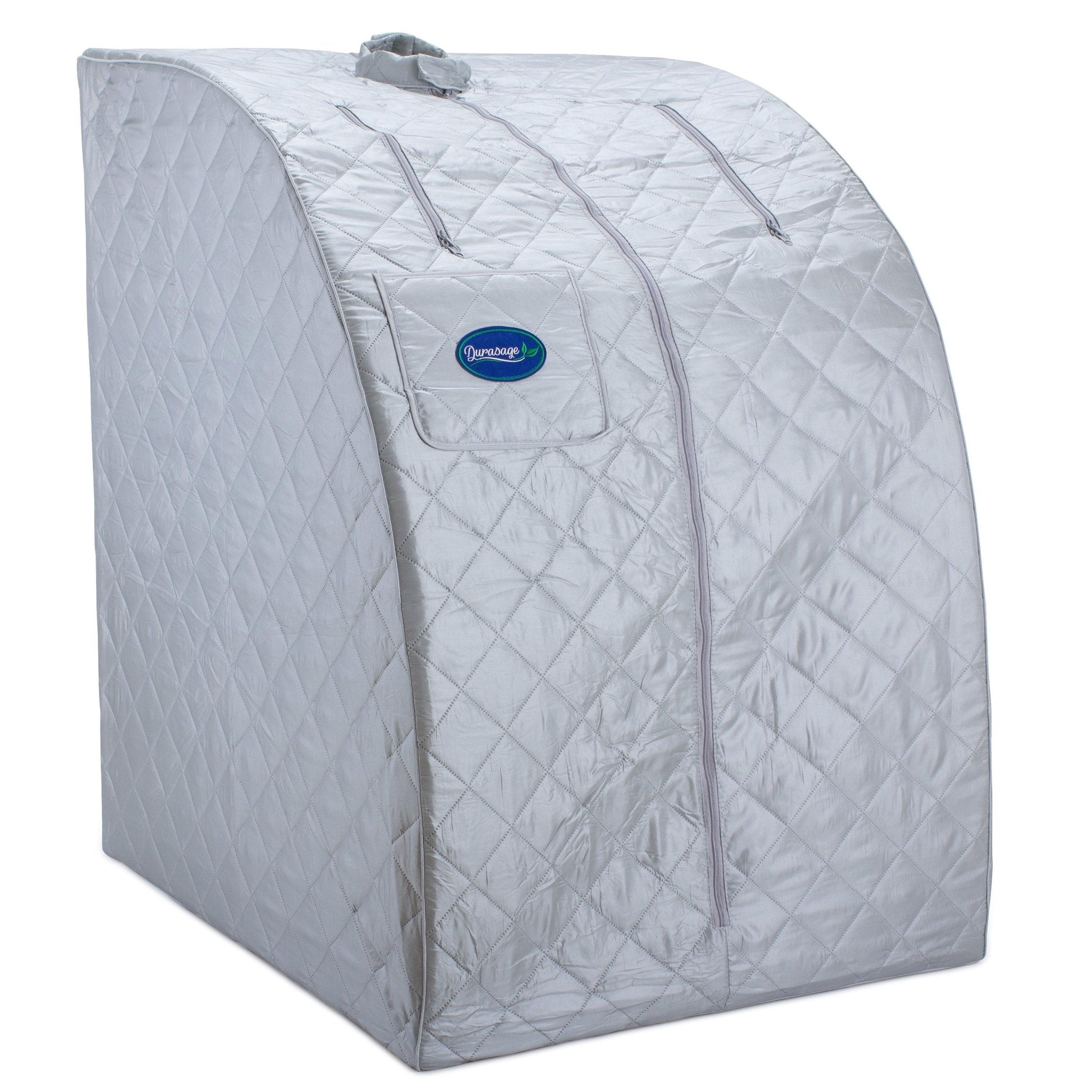 Durasage Health Durasage Lightweight Portable Personal Steam Sauna Spa for Relaxation at Home, 60 Minute Timer, 800 Watt Steam Generator, Chair Included - Silver