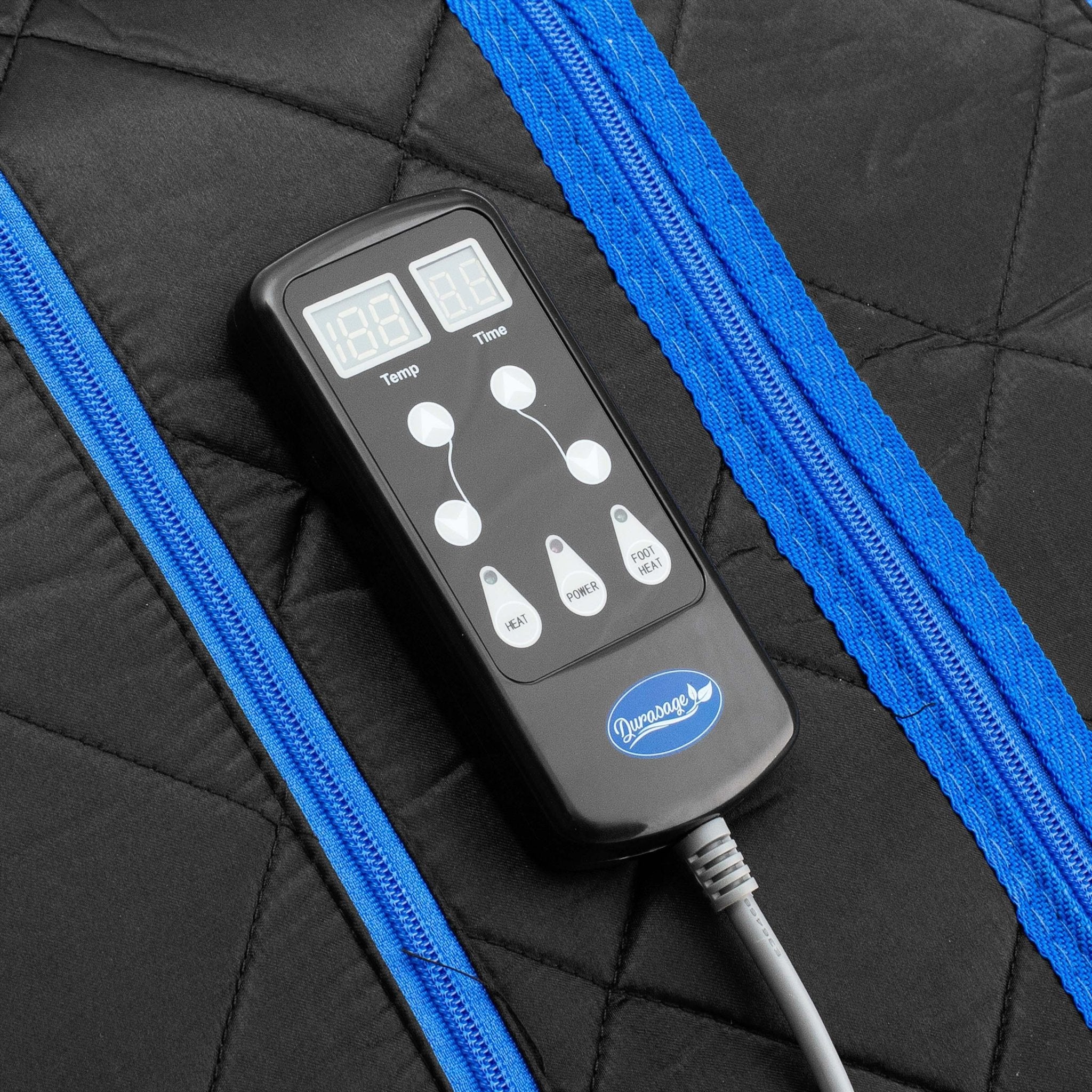 Durasage Health Durasage Personal Ultra Low Emf Portable Infrared Sauna for Relaxation at Home, with Handheld Remote Control, Heated Footpad and Chair