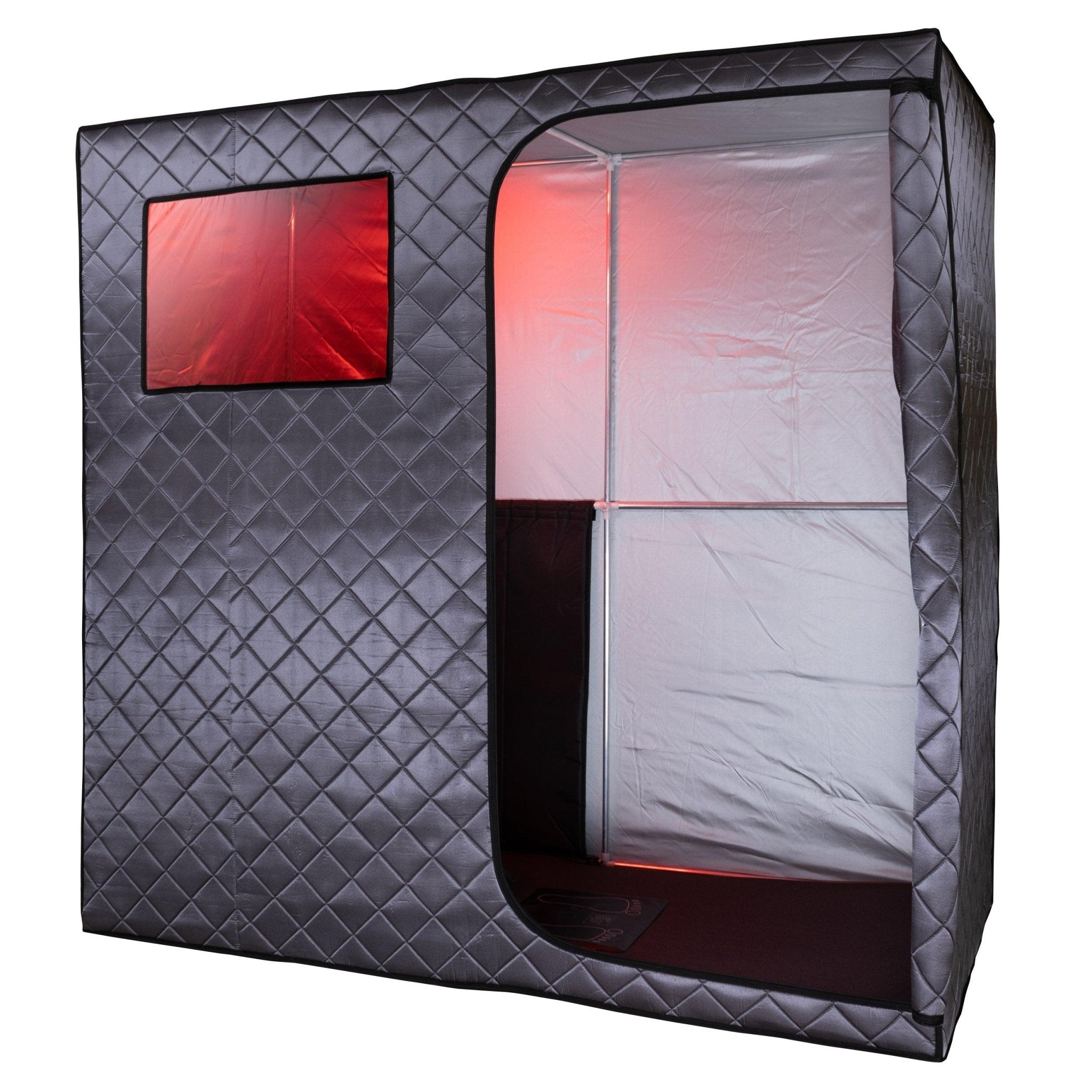 Durasage Health Durasage Portable Full Size Infrared Sauna for at Home | Ultra Low EMF Infrared | LED Lighting, Heating Foot Pad, Ceramic Heat Fan (2 - Person)
