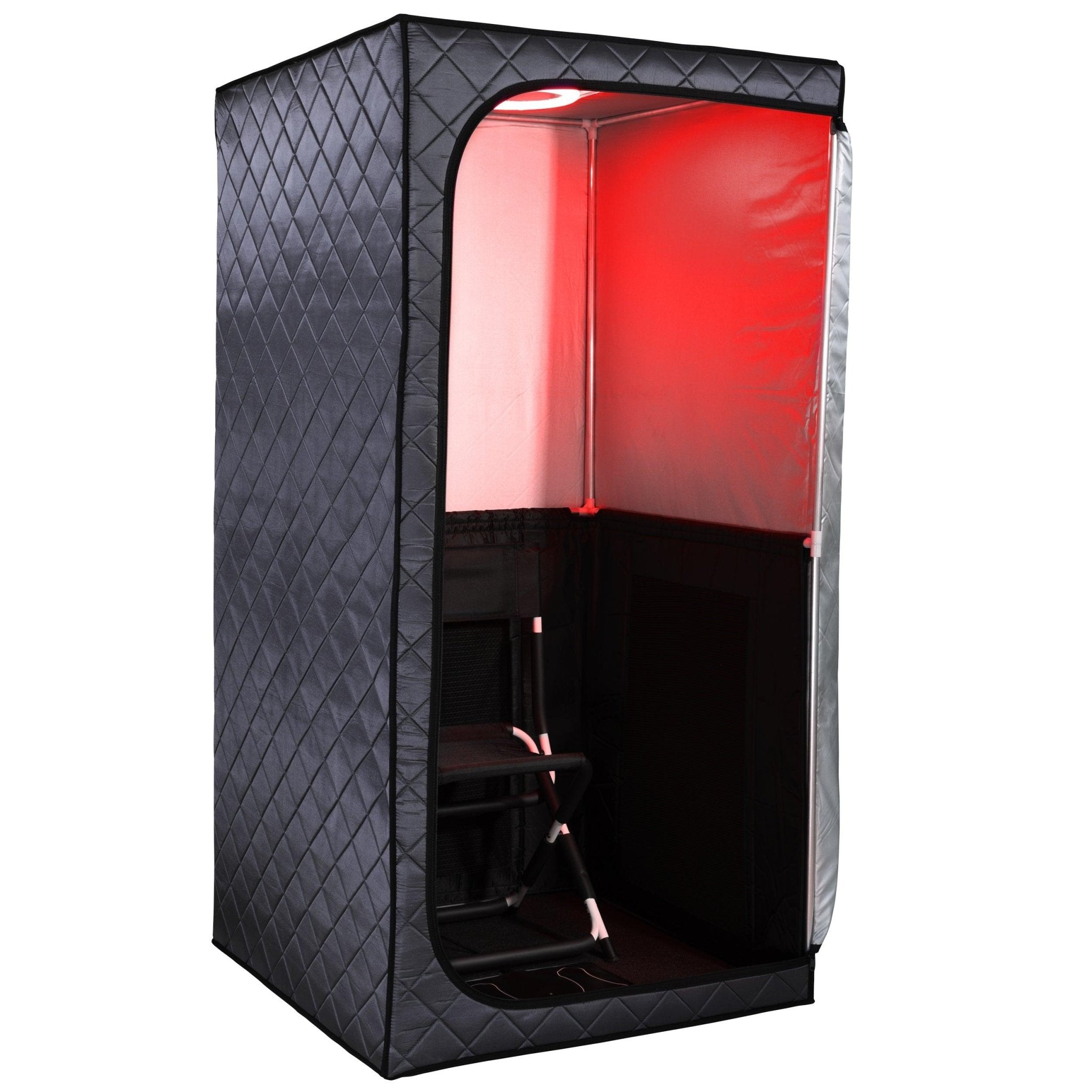 Durasage Health Durasage Portable Full Size Infrared Sauna for at Home | Ultra Low EMF Infrared Panels | LED Lighting, Heating Foot Pad and Portable Chair (1 - Person)