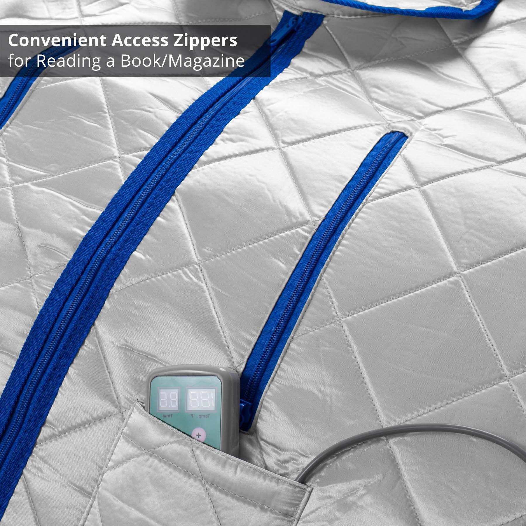 Durasage Health Infrared Heated Personal Sauna with Heating Foot Pad and Chair