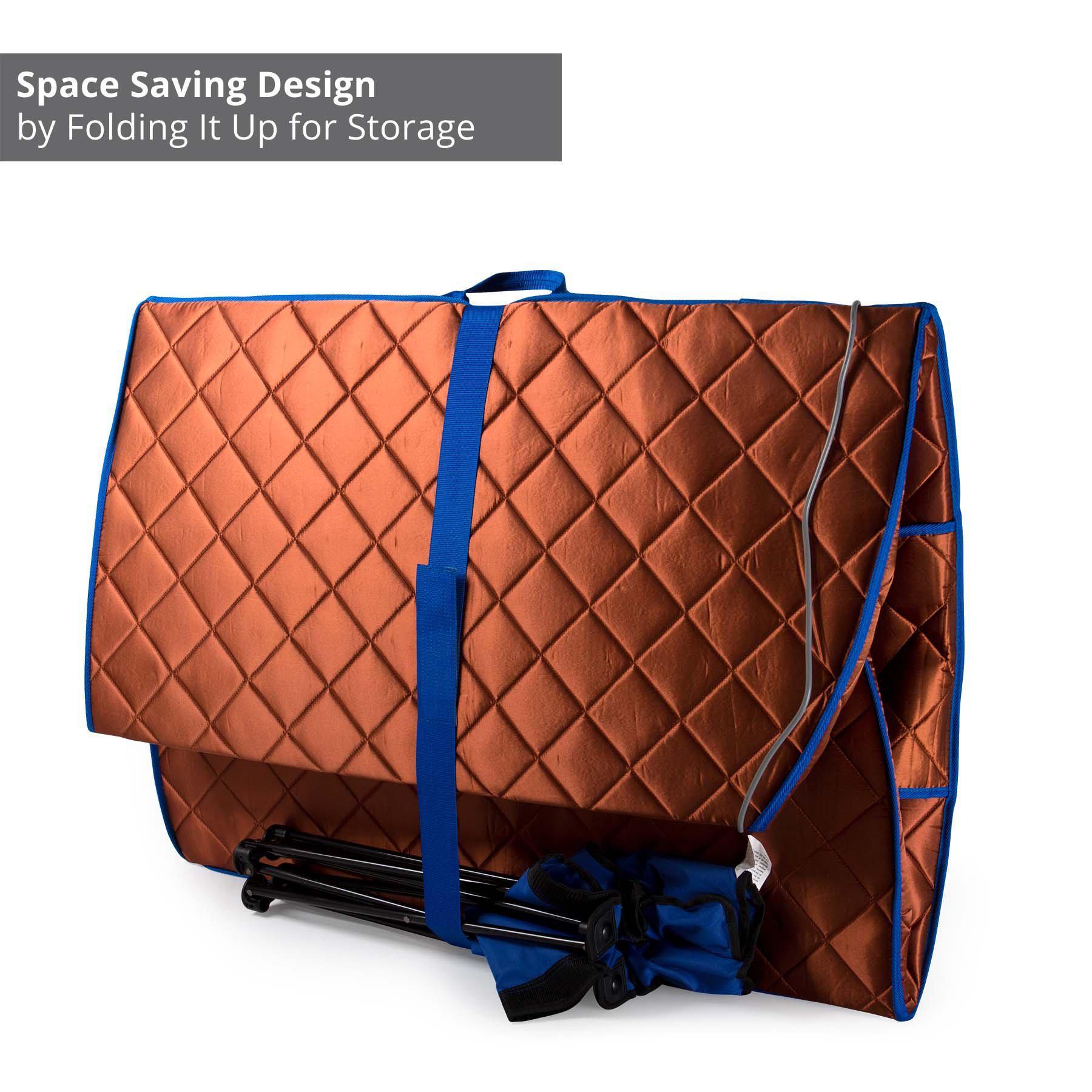 Durasage Health Large Portable Low EMF Negative Ion Indoor Sauna with Chair and Heated Footpad Included - Copper