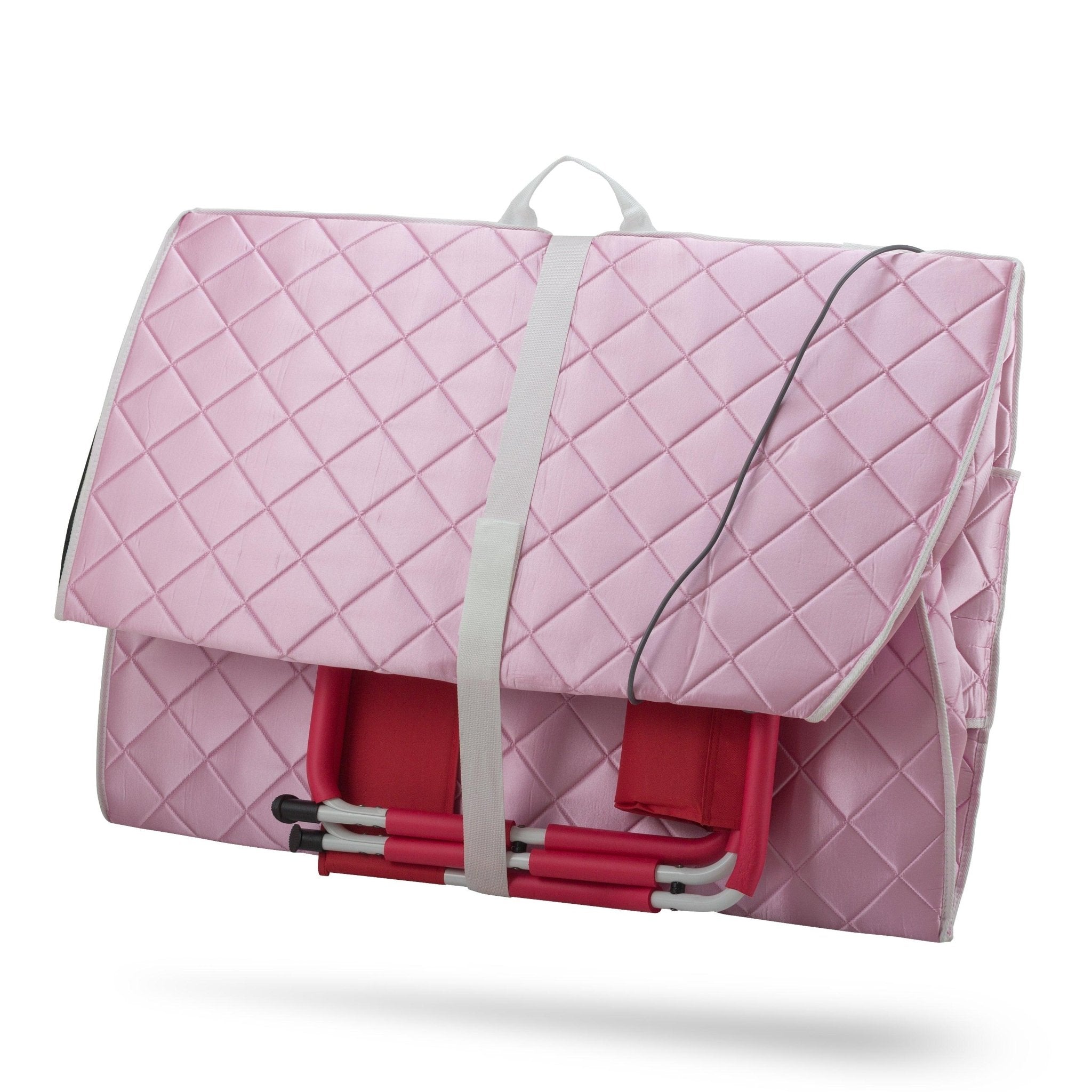 Durasage Health Large Portable Low EMF Negative Ion Indoor Sauna with Chair and Heated Footpad Included - Light Pink