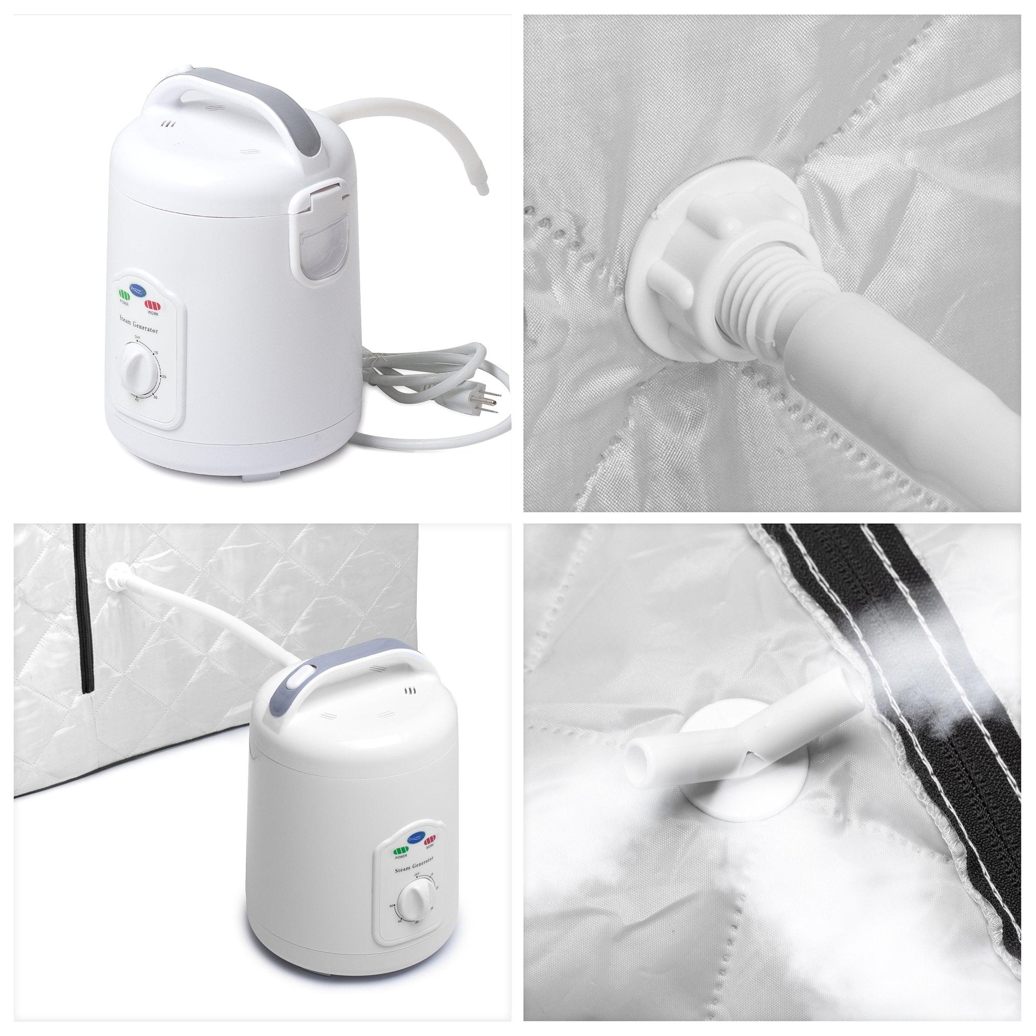 Durasage Health Oversized Portable Steam Sauna for Weight Loss, Detox & Relaxation at Home, Chair Included - Silver