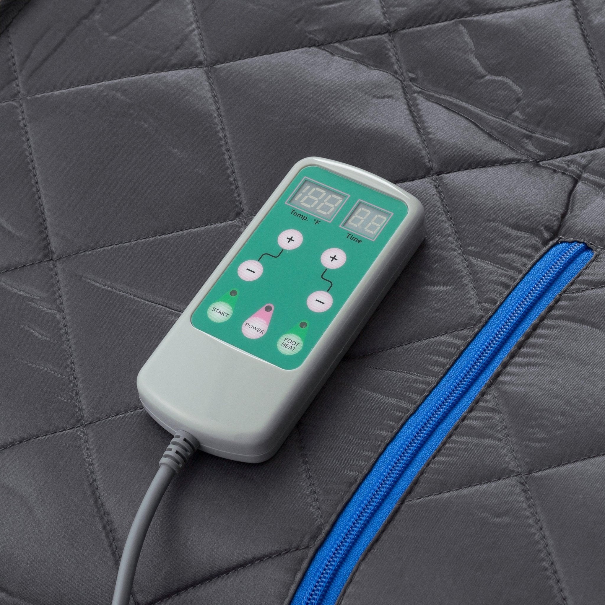 Durasage Health Personal Portable Infrared Sauna with Premium Chair, 30 Minute Timer, with Negative ION and Heated Footpad - Gray