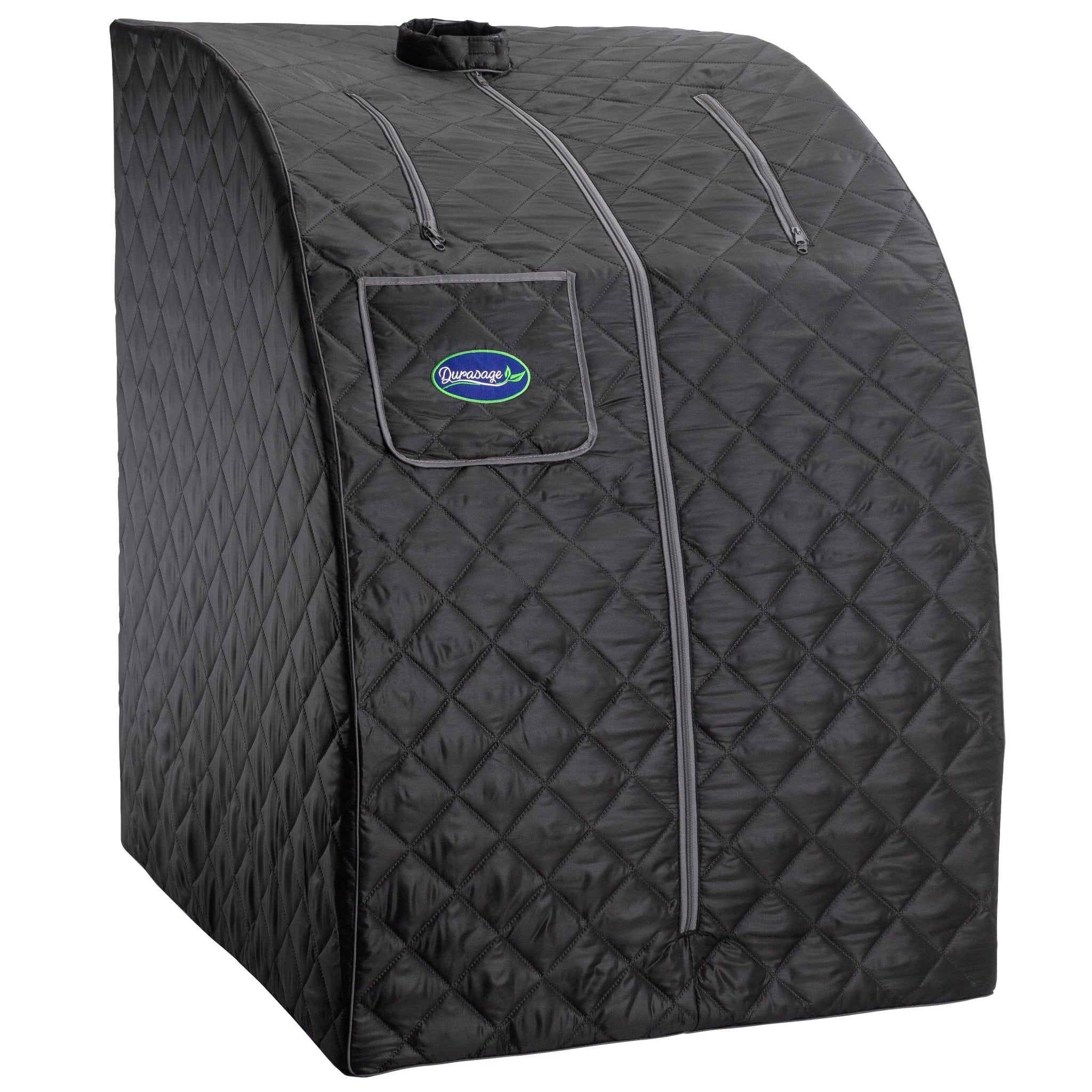 Durasage Health Personal Steam Sauna for Weight Loss, Detox & Relaxation at Home, Chair Included - (Black)