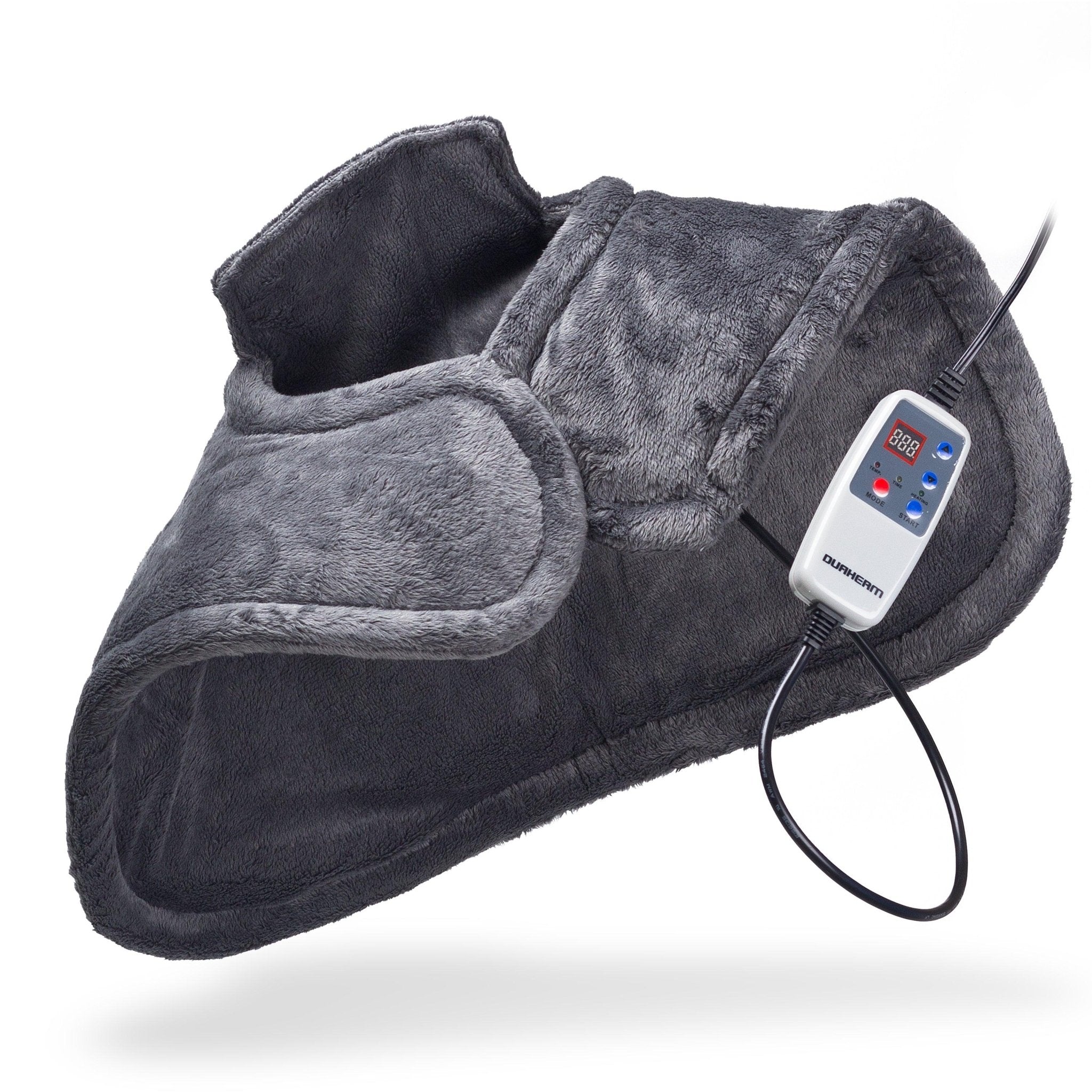 Durasage Health Personal Therapeutic Heated Shoulder Neck Wrap Heating Pad w/ Magnetic Clasp - Gray