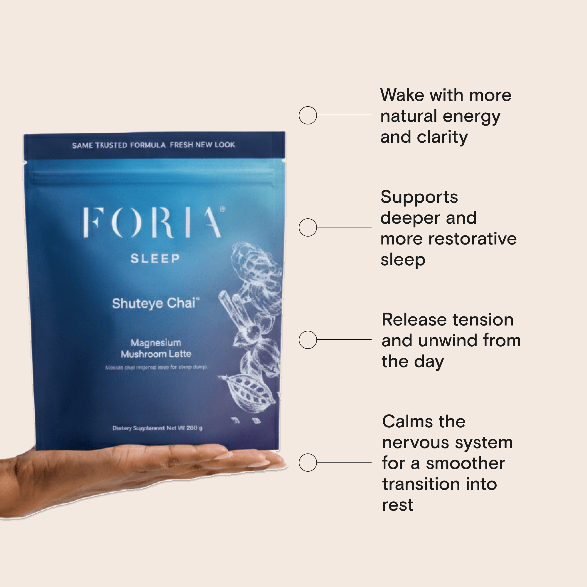 Foria Shuteye Chai - Magnesium Mushroom Latte