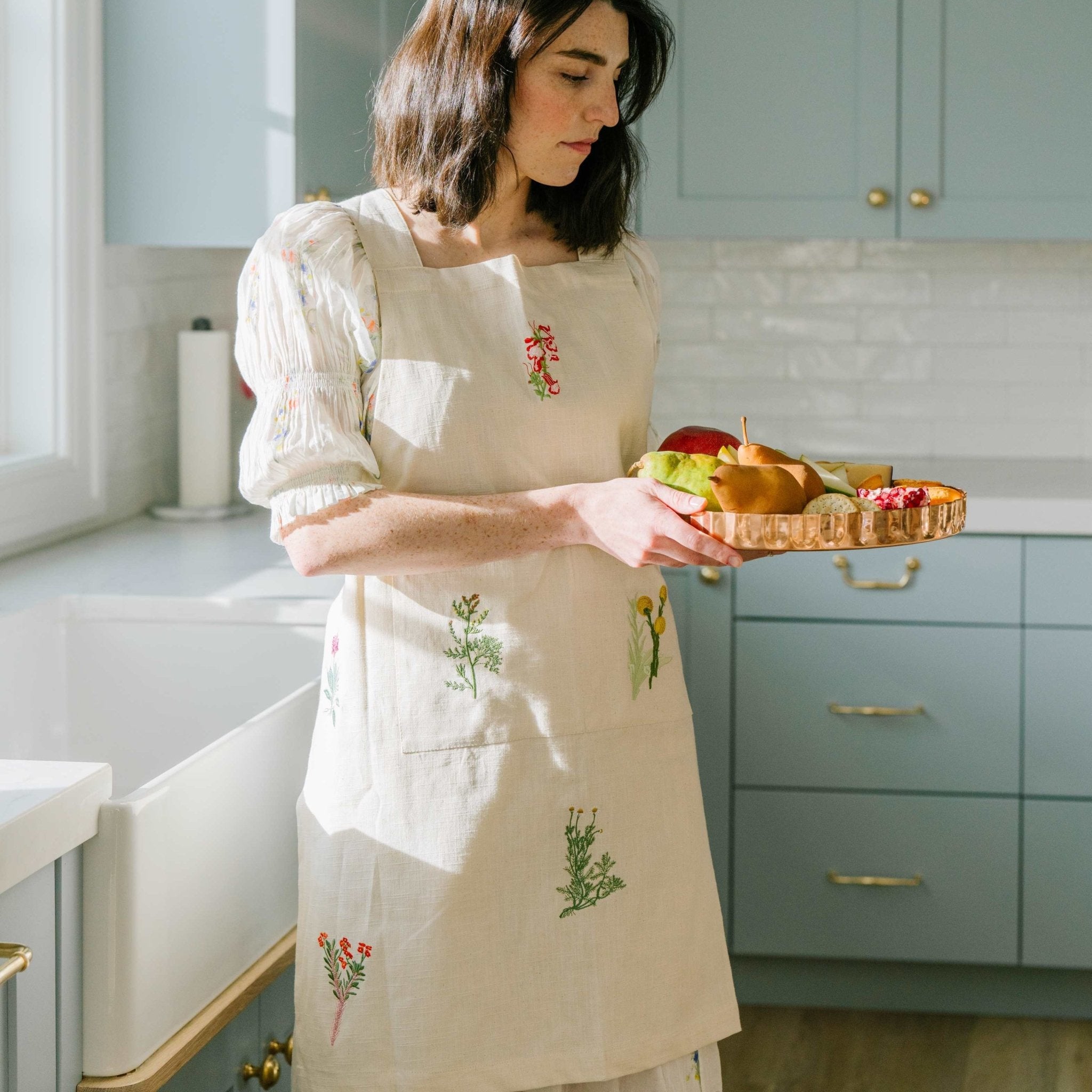Galley & Fen Botanical Embroidered Apron